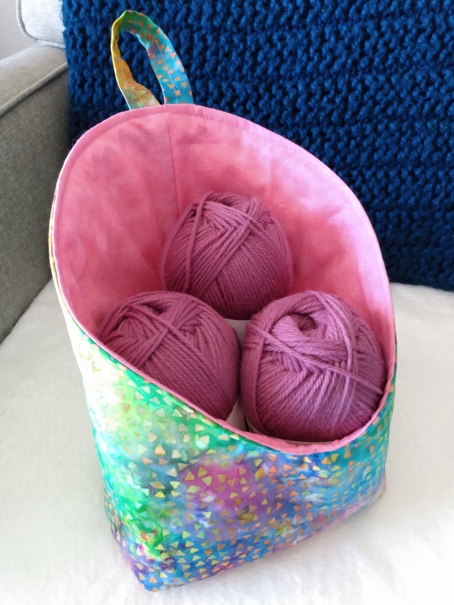 Hanging Basket Cotton Storage Pod Basket Multicolour Large