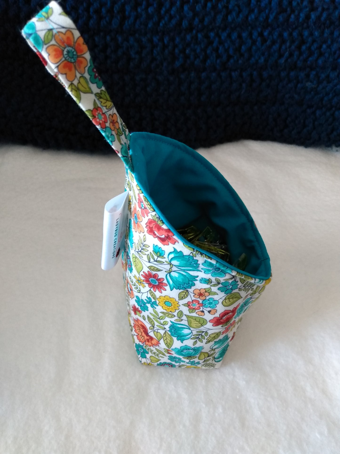 Hanging Basket Cotton Storage Pod Basket Liberty Floral Mini
