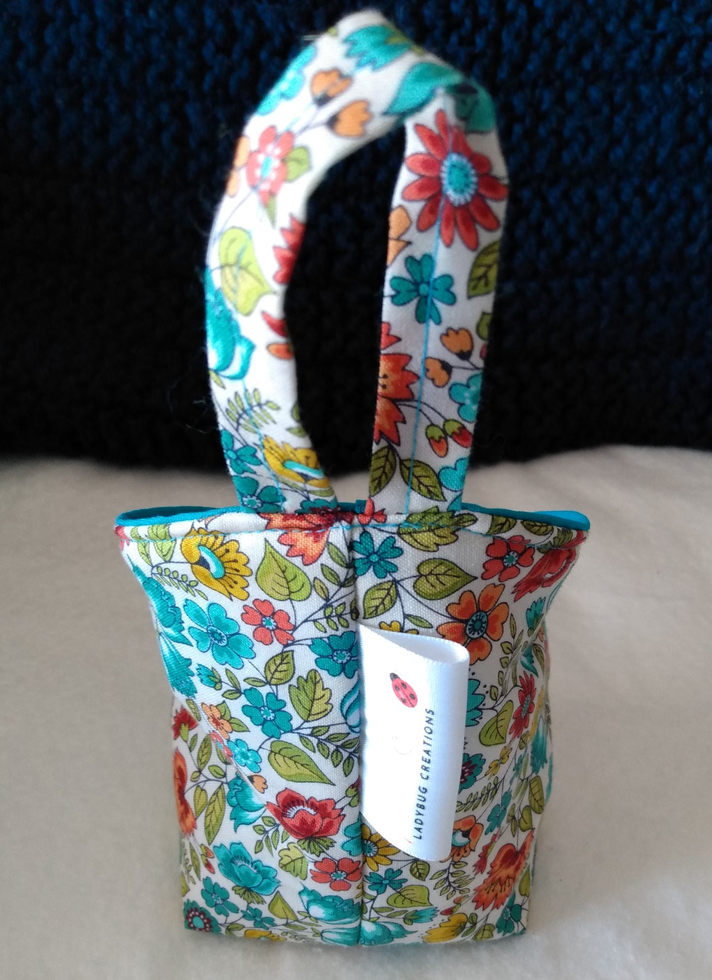 Hanging Basket Cotton Storage Pod Basket Liberty Print Small