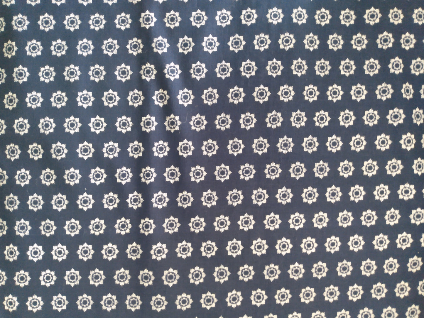 Cushion Cover Graphic White Blue Cotton