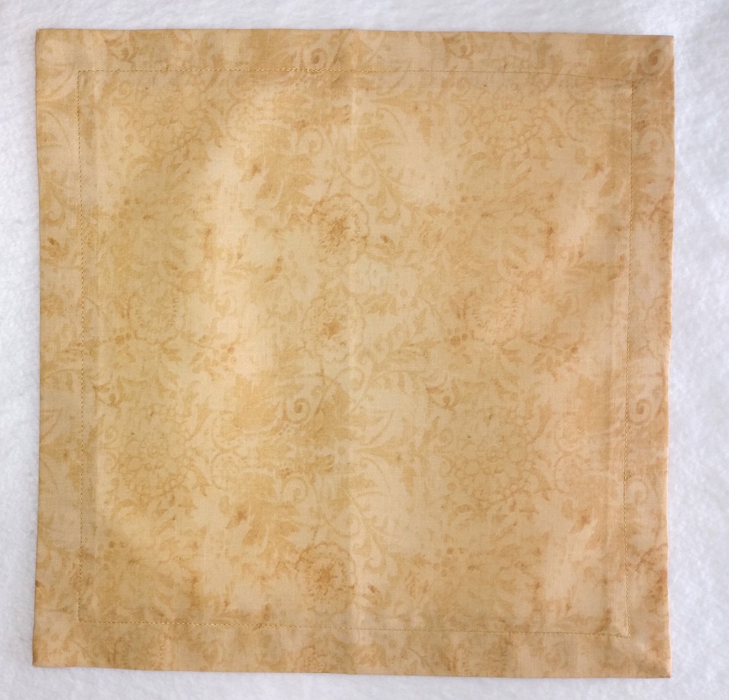 Napkins 100% Cotton Gold Floral Gold Background
