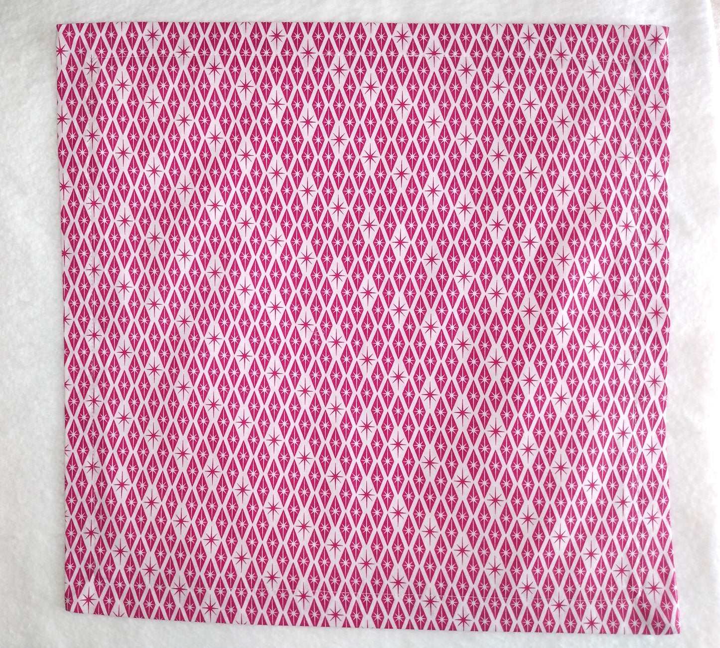Napkins 100% Cotton White Red Stars