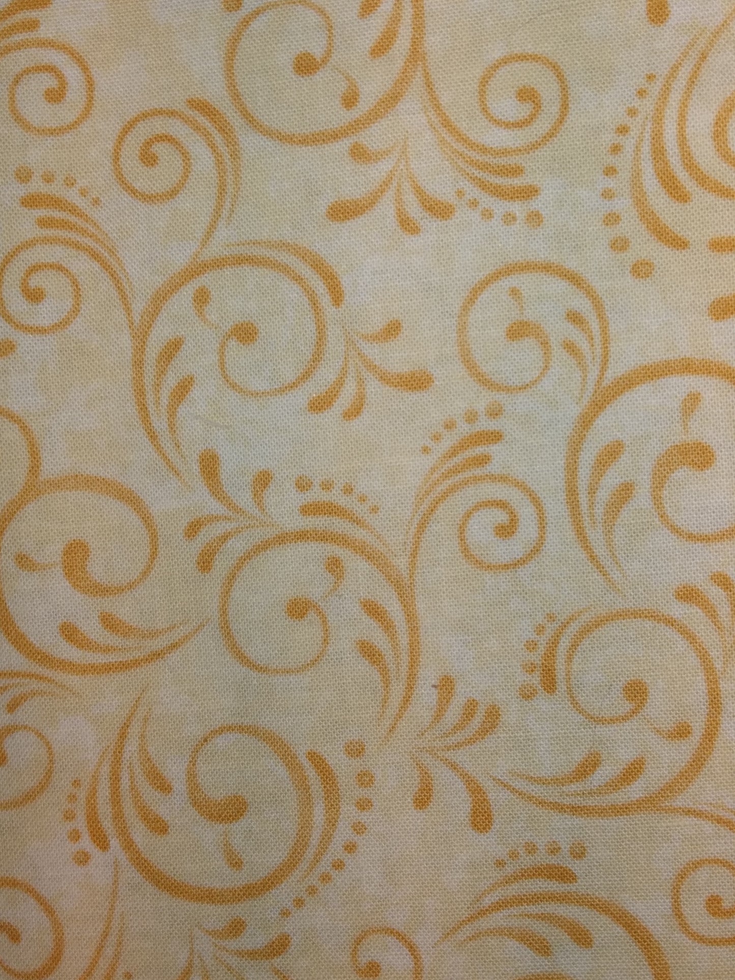Table Runner Reversible 100% Cotton Green and Gold Swirl