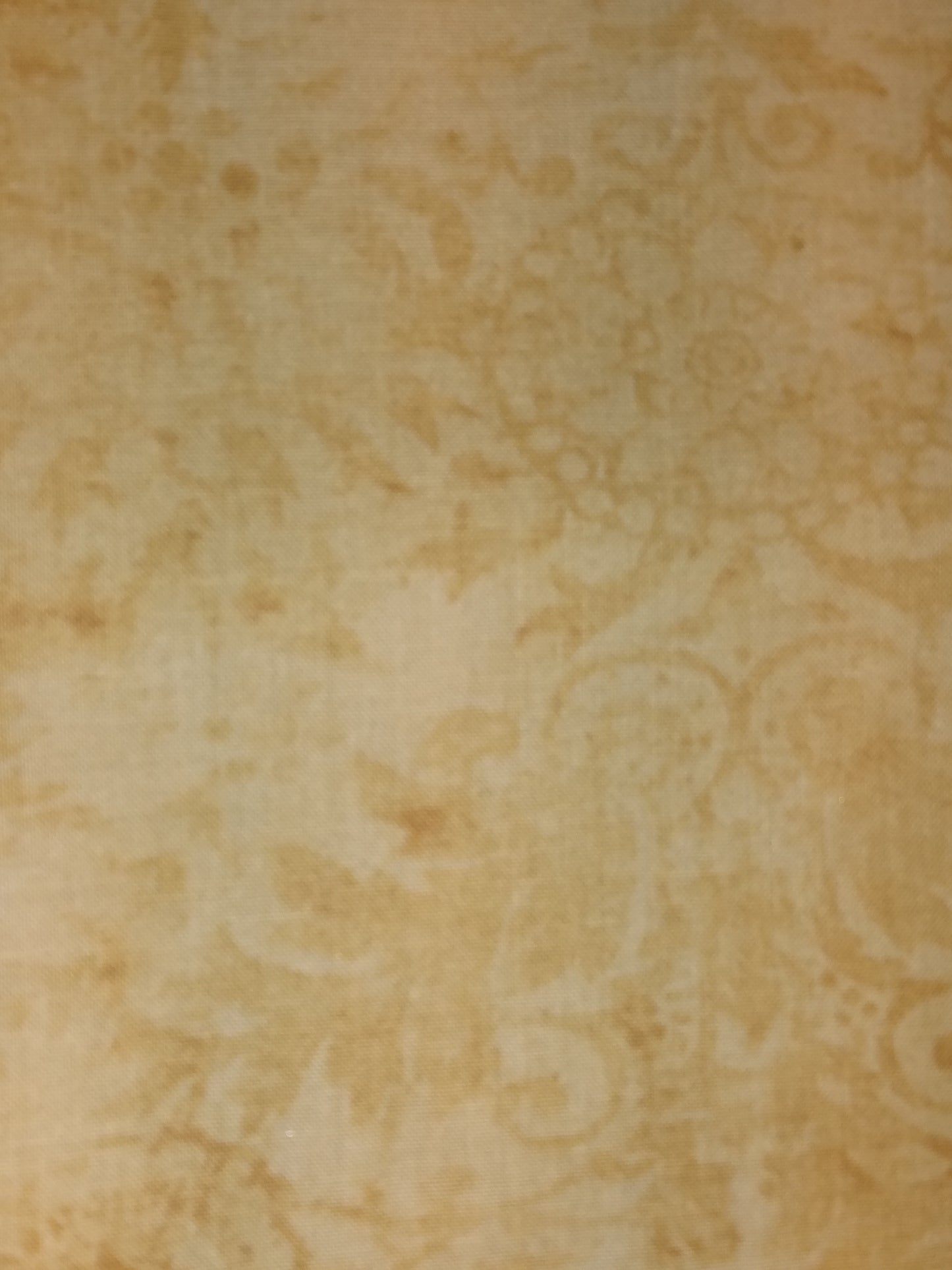 Table Runner Reversible 100% Cotton Green and Light Gold Floral