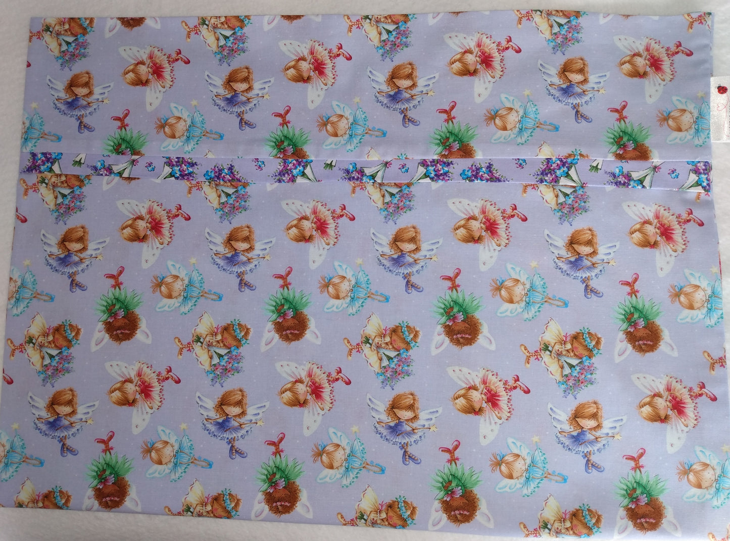 100% Cotton Pillowcase Fairies Pink Purple Green Blue