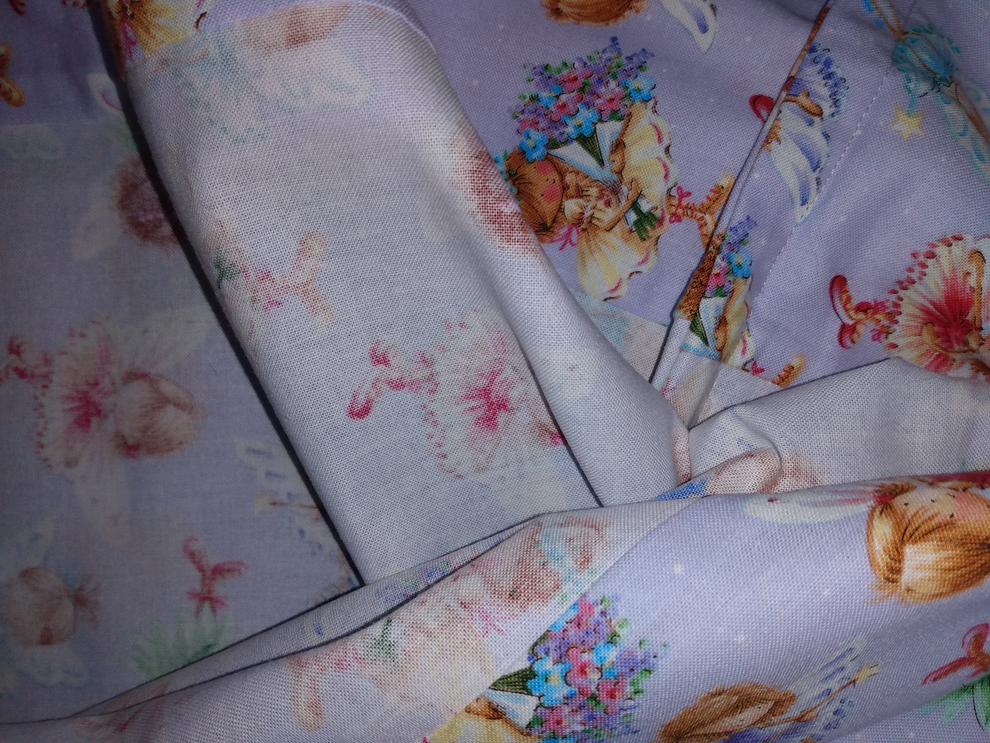 100% Cotton Pillowcase Fairies Pink Purple Green Blue