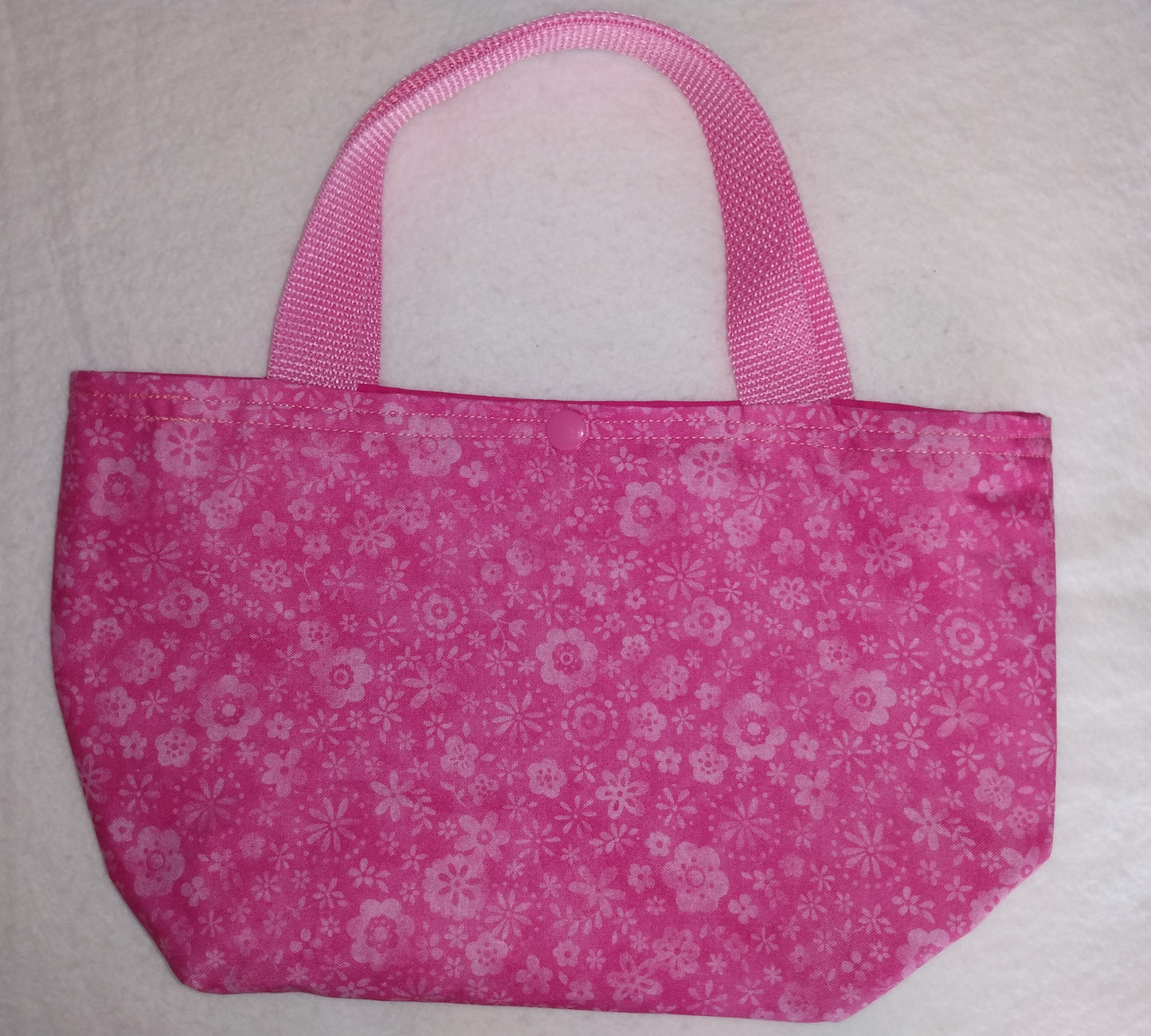 Lunch Bag Pink Floral Batik Cotton