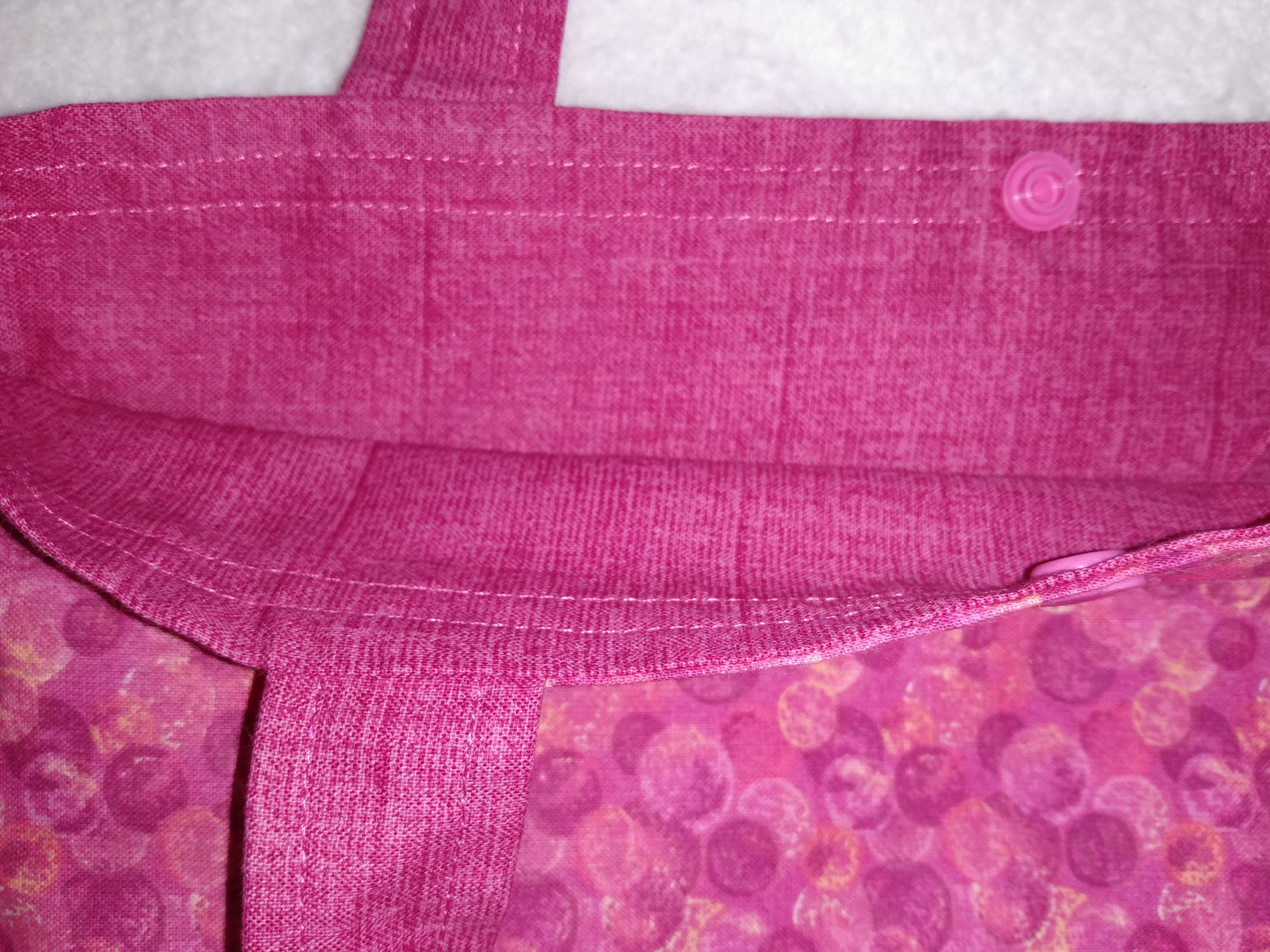 Lunch Bag Pink Bubbles Cotton