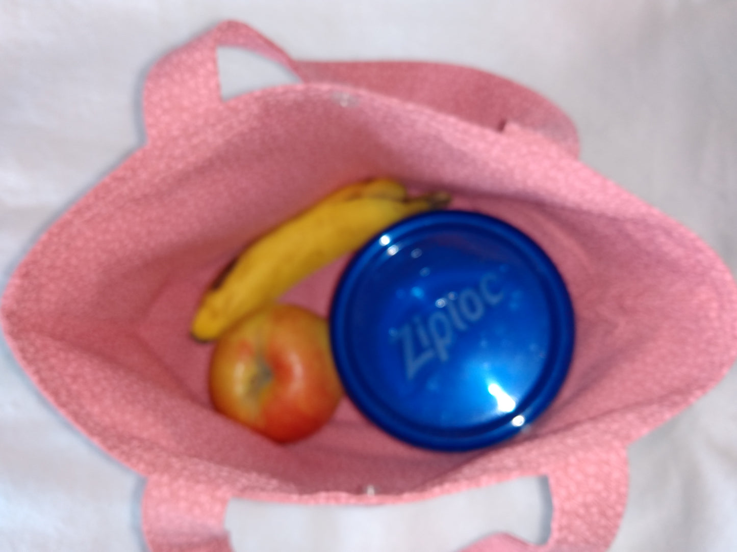 Lunch Bag Organic Pink Cotton