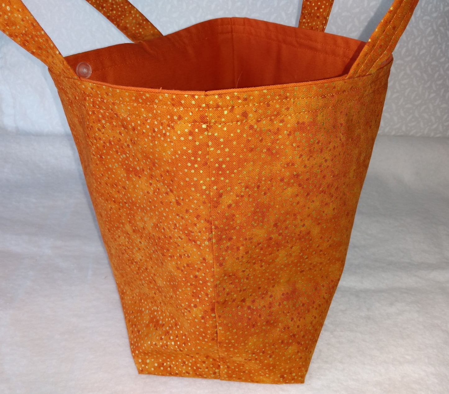 Lunch Bag Cotton Bronze with Gold Dots