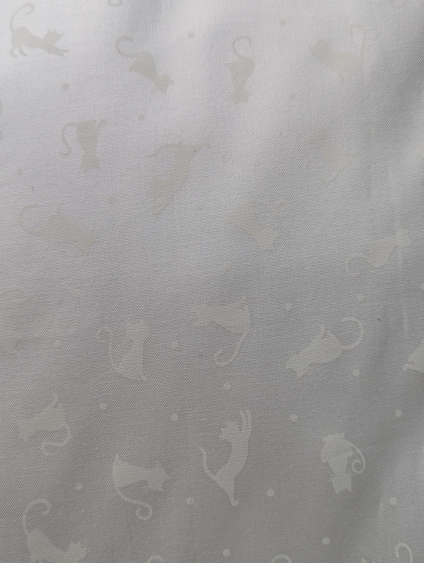 100% Cotton Pillowcase White on white Cats