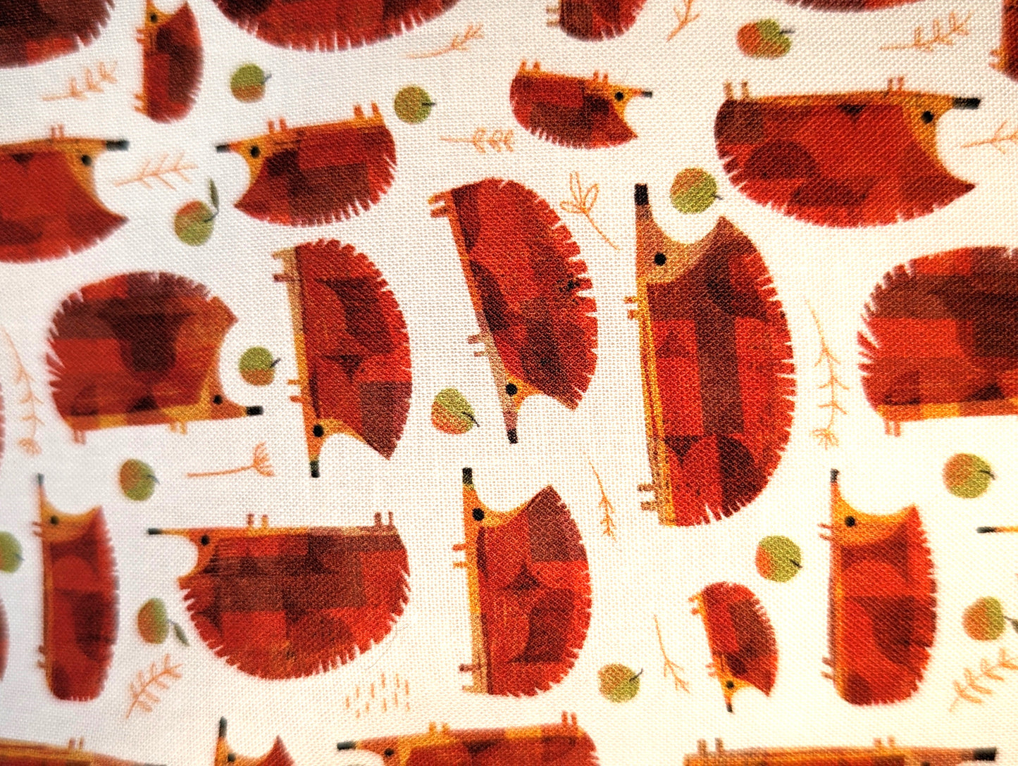 100% Cotton Pillowcase Cute Hedgehogs Green