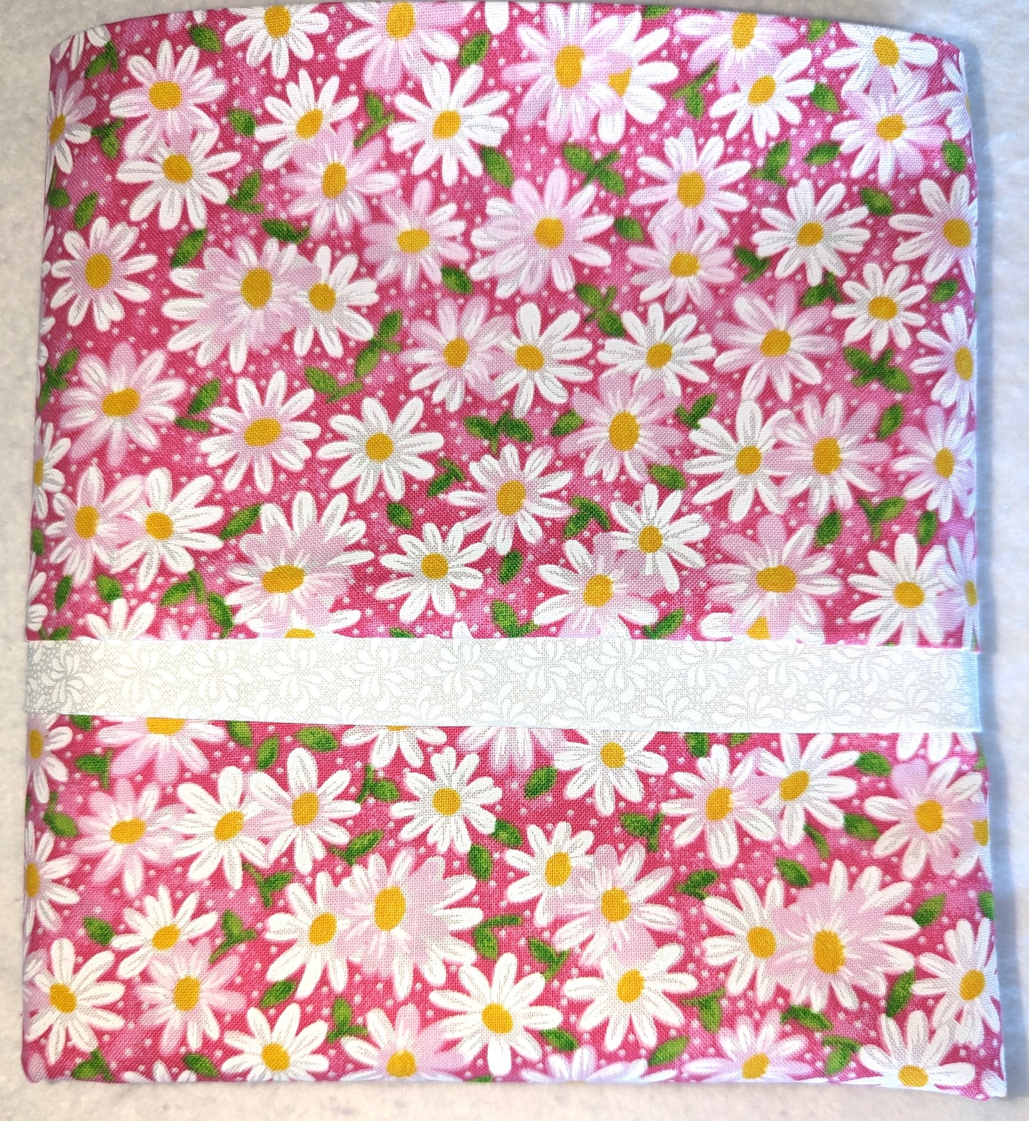 100% Cotton Pillowcase Daisies White Pink