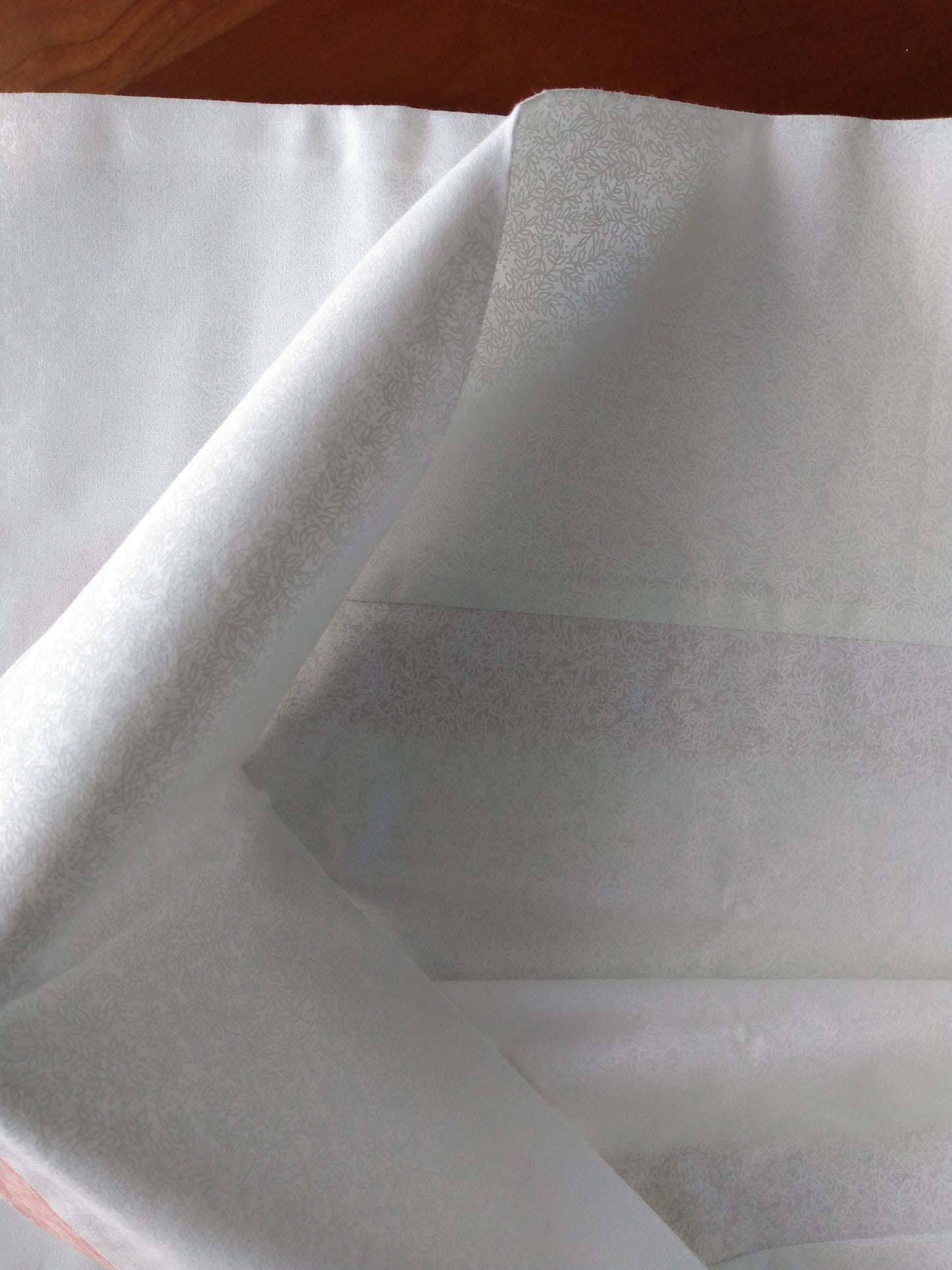 100% Cotton Pillowcase White Floral Dusty Rose
