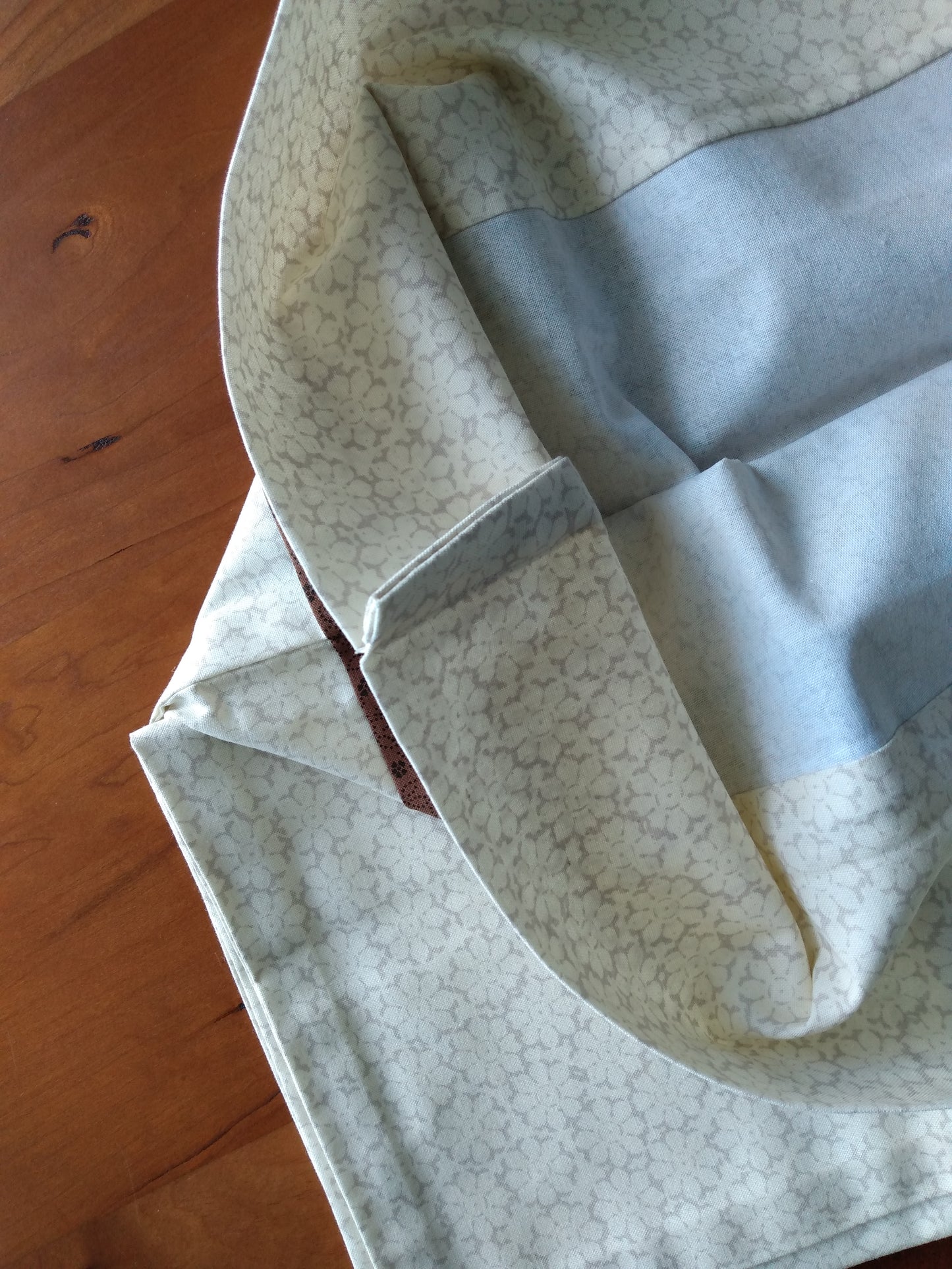 100% Cotton Pillowcase Cream Floral Brown