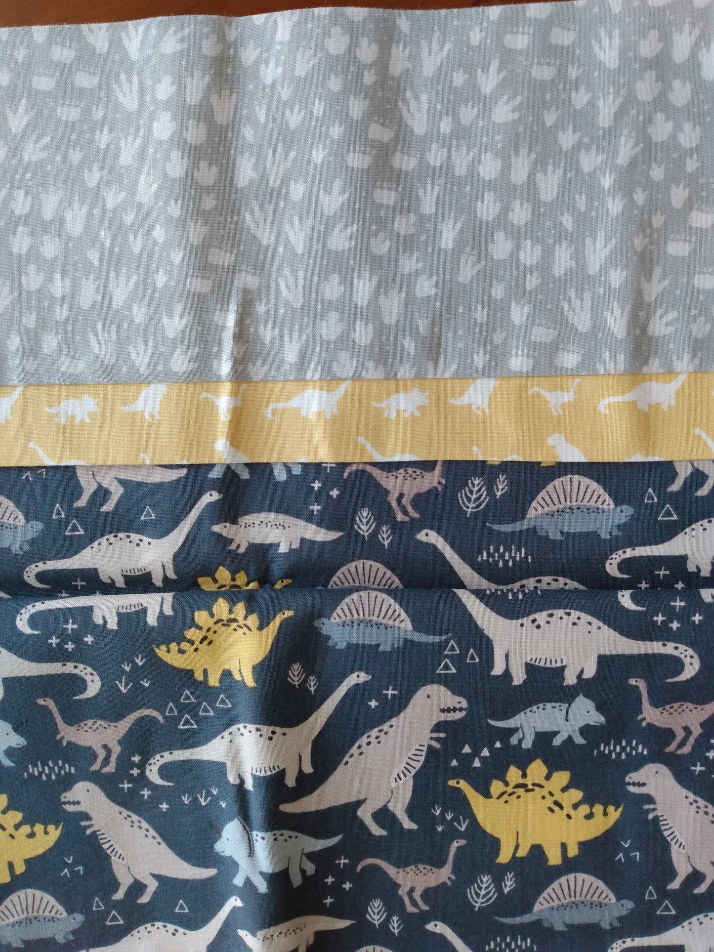 100% Cotton Pillowcase Dinosaur Grey Blue