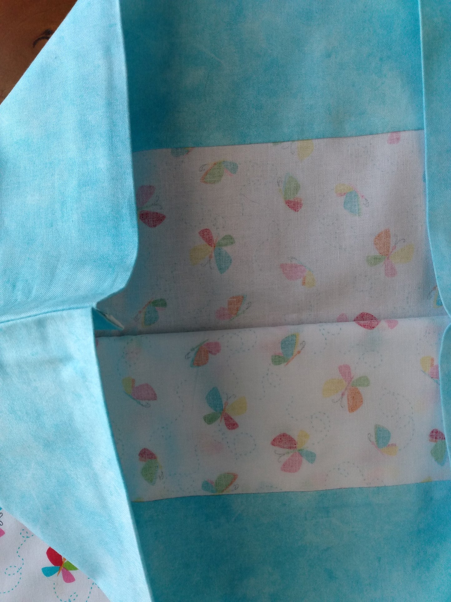 100% Cotton Pillowcase Butterflies Blue