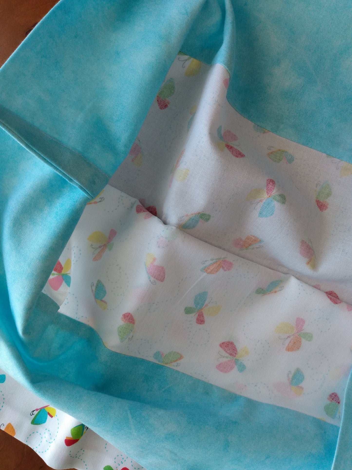 100% Cotton Pillowcase Butterflies Blue