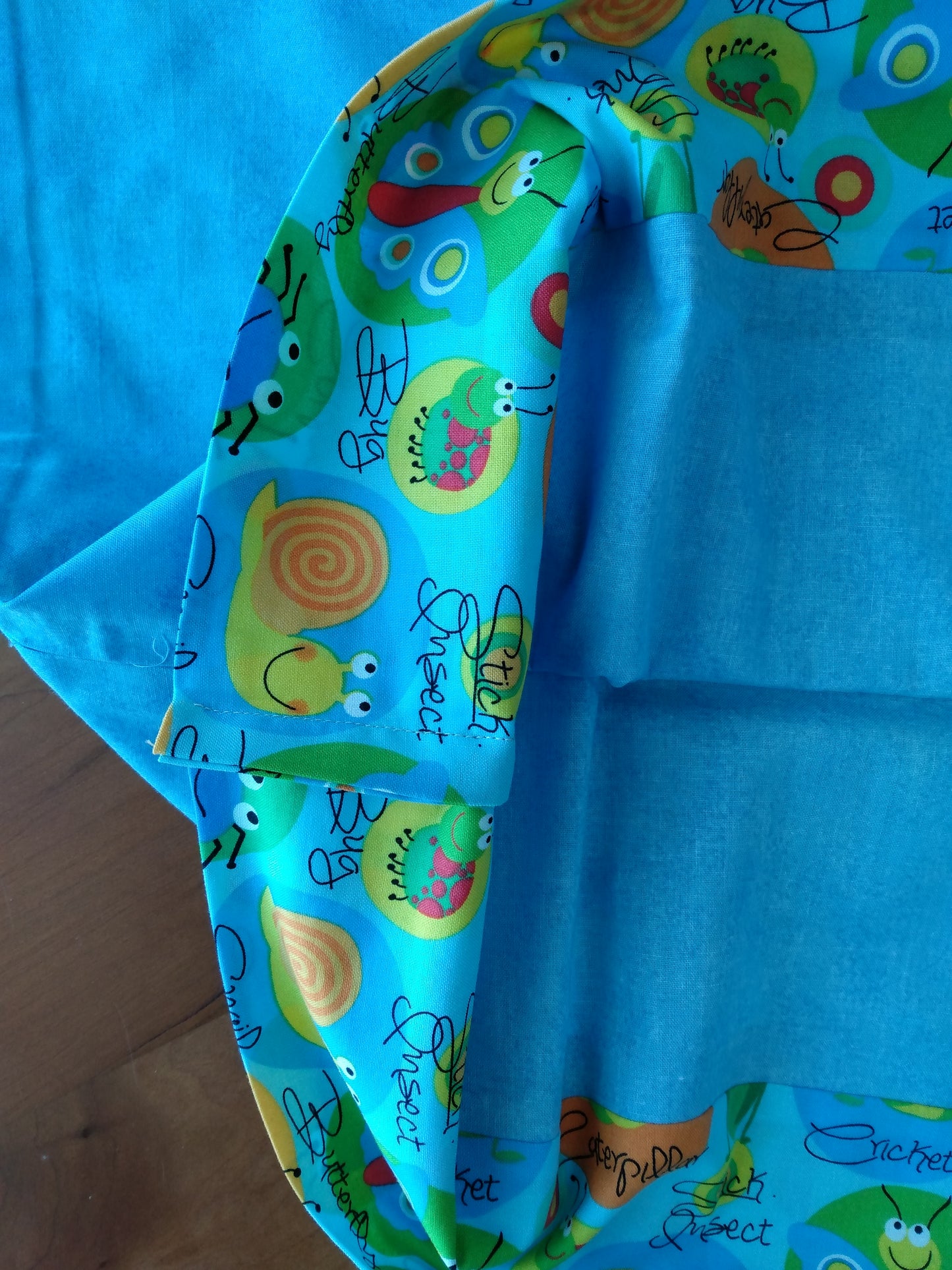 100% Cotton Pillowcase Bugs Blue
