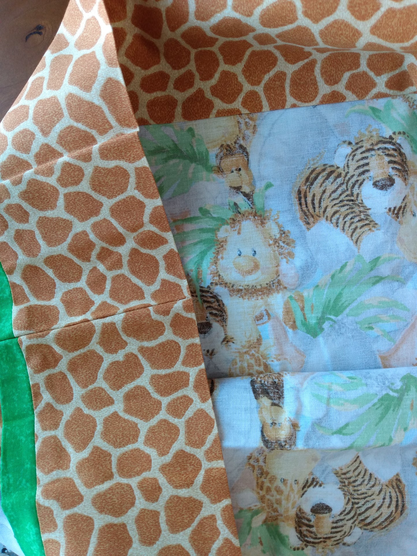 100% Cotton Pillowcase Lions Tigers Monkeys Animal Print