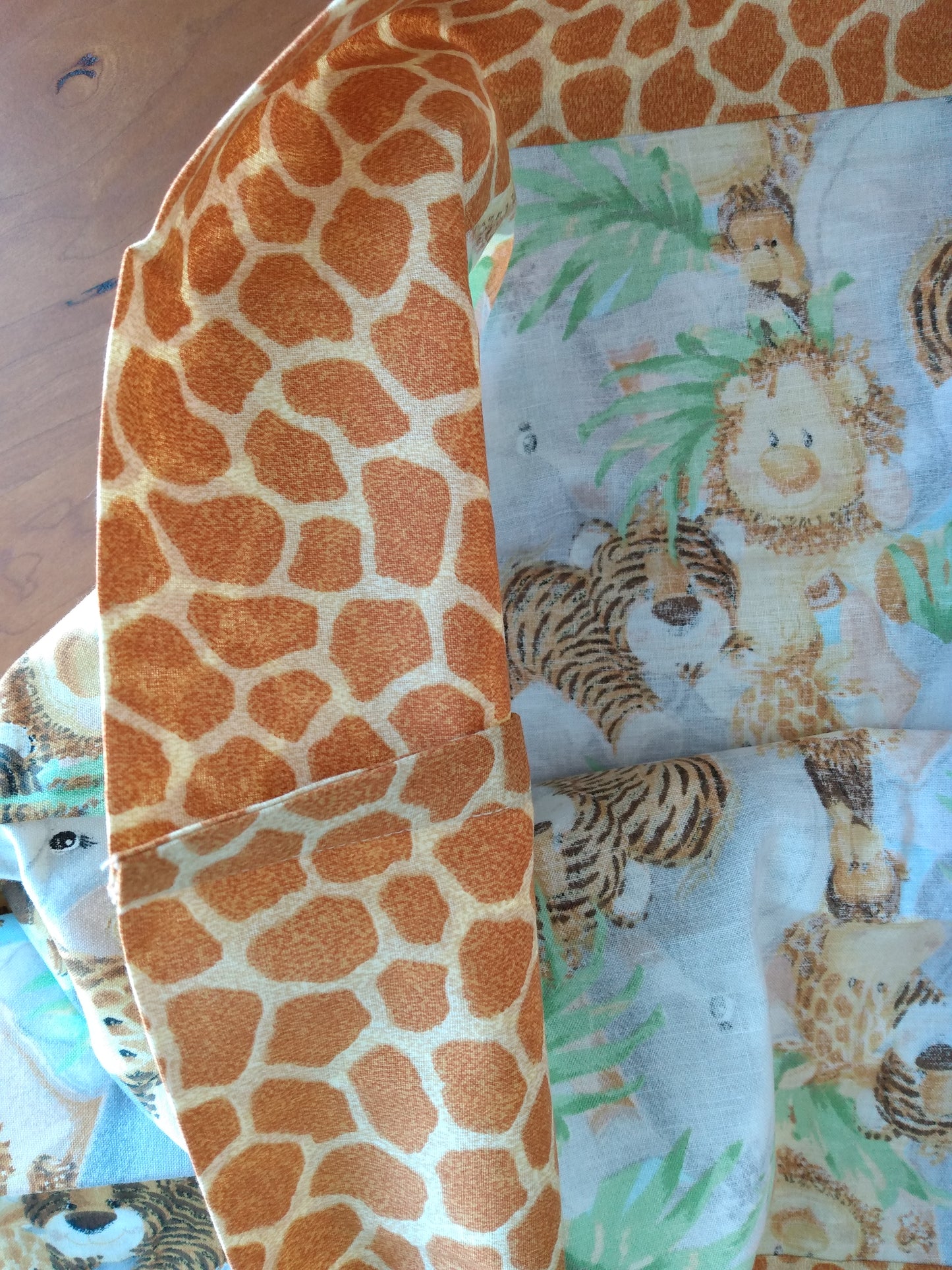 100% Cotton Pillowcase Lions Tigers Monkeys Animal Print