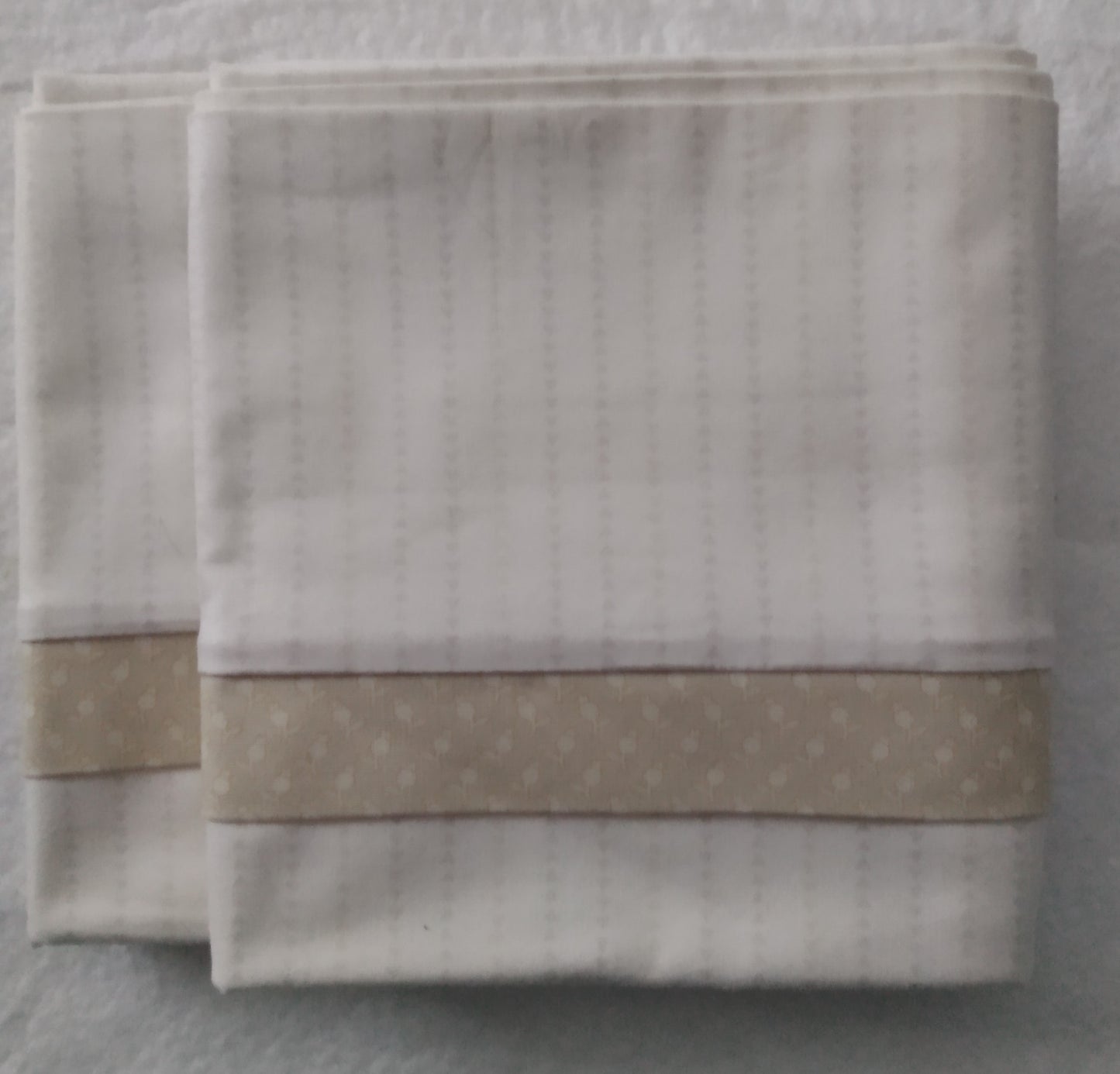 100% Cotton Pillowcase Cream Beige