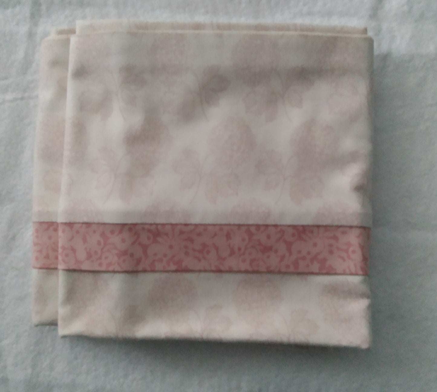 100% Cotton Pillowcase Blush Pink Floral