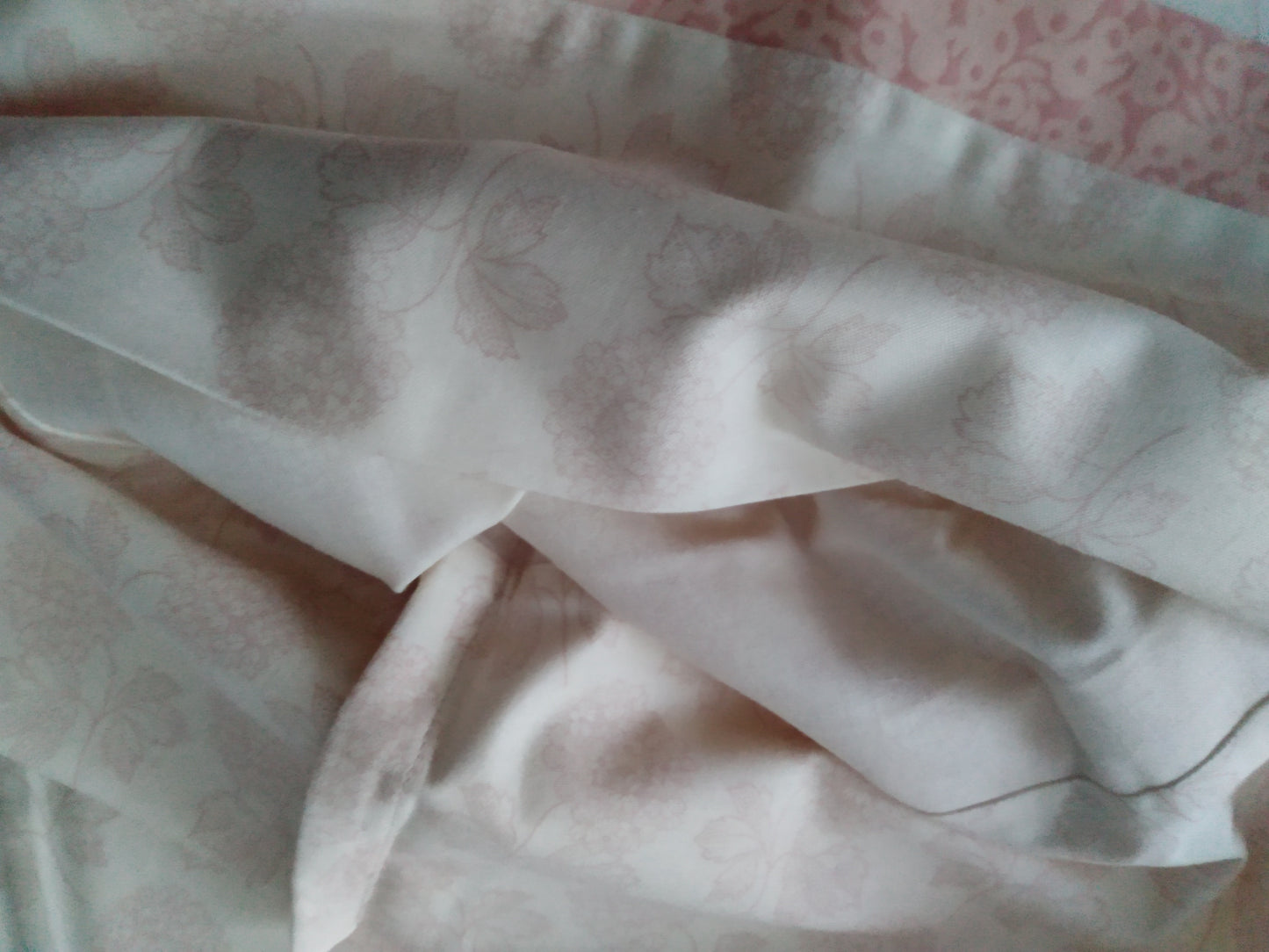 100% Cotton Pillowcase Blush Pink Floral