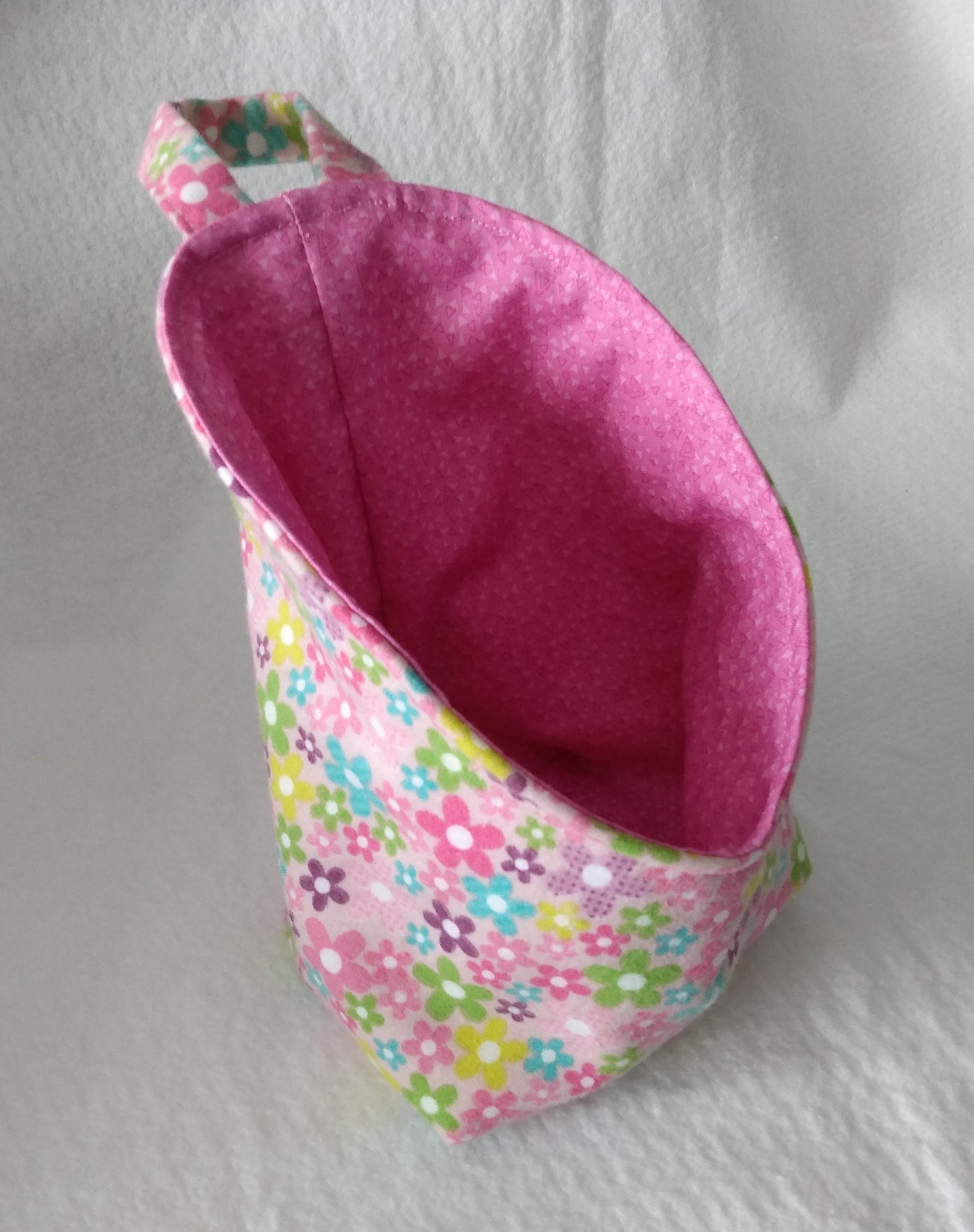 Hanging Basket Cotton Storage Pod Basket Pink Medium