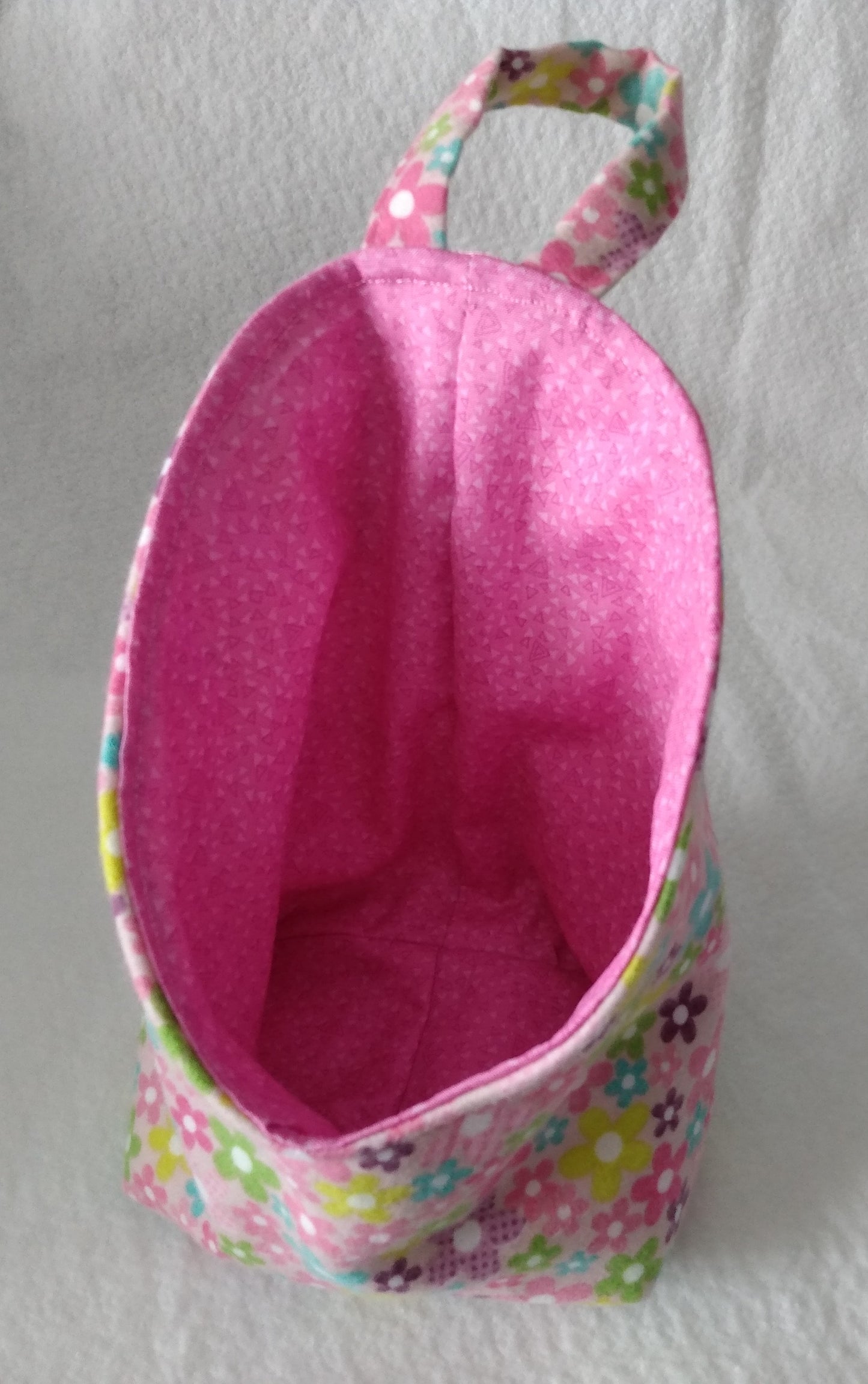 Hanging Basket Cotton Storage Pod Basket Pink Medium