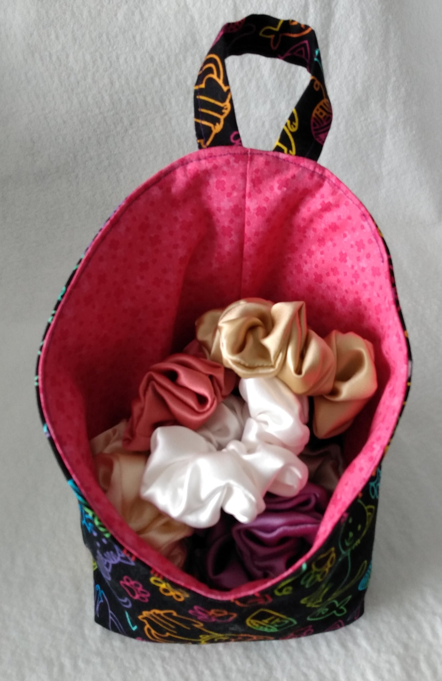 Hanging Basket Cotton Storage Pod Basket Cat Multicolor Medium
