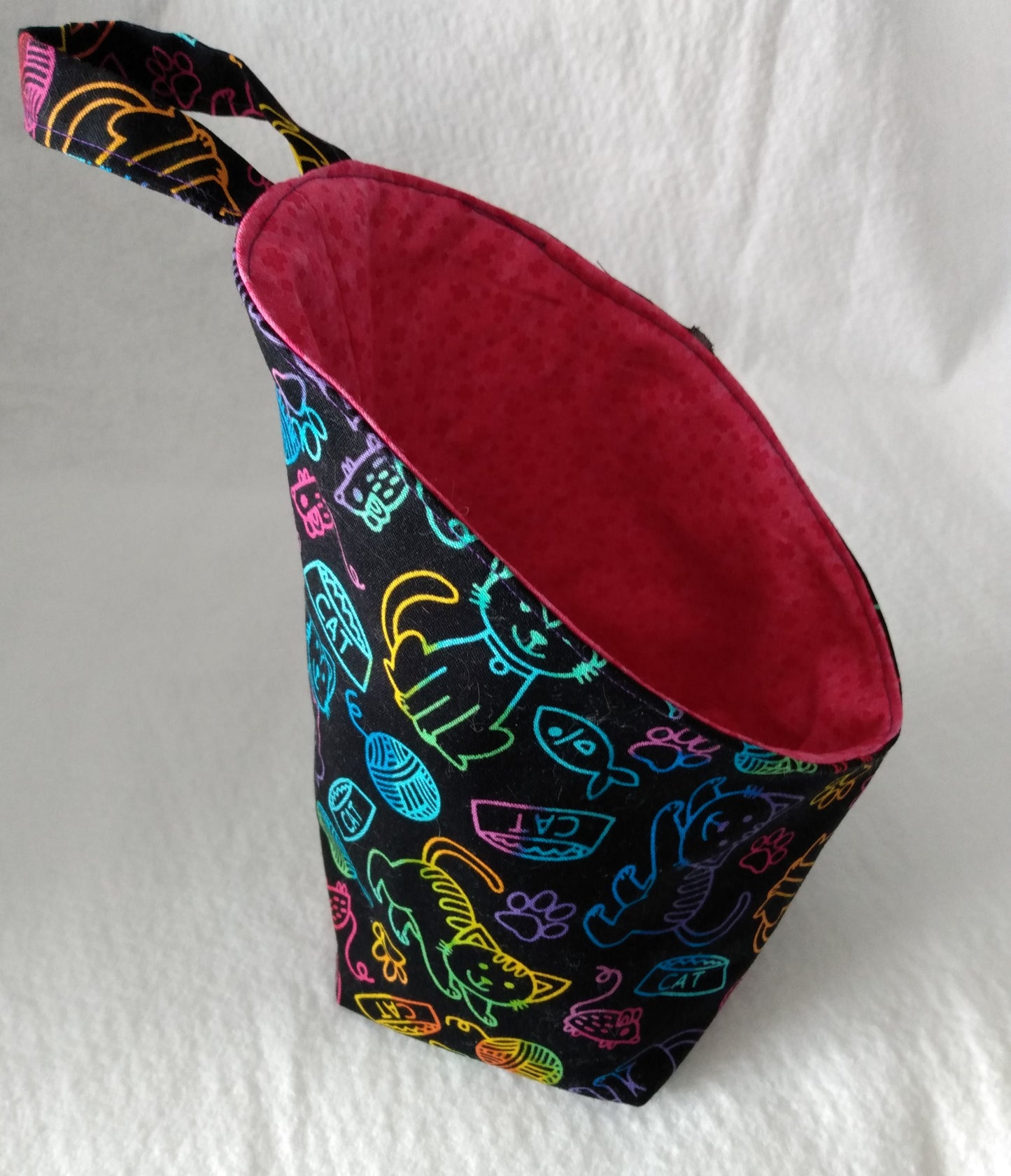 Hanging Basket Cotton Storage Pod Basket Cat Multicolor Medium