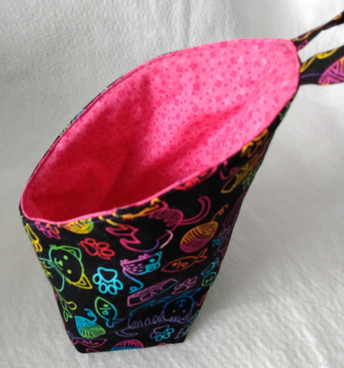 Hanging Basket Cotton Storage Pod Basket Cat Multicolor Medium