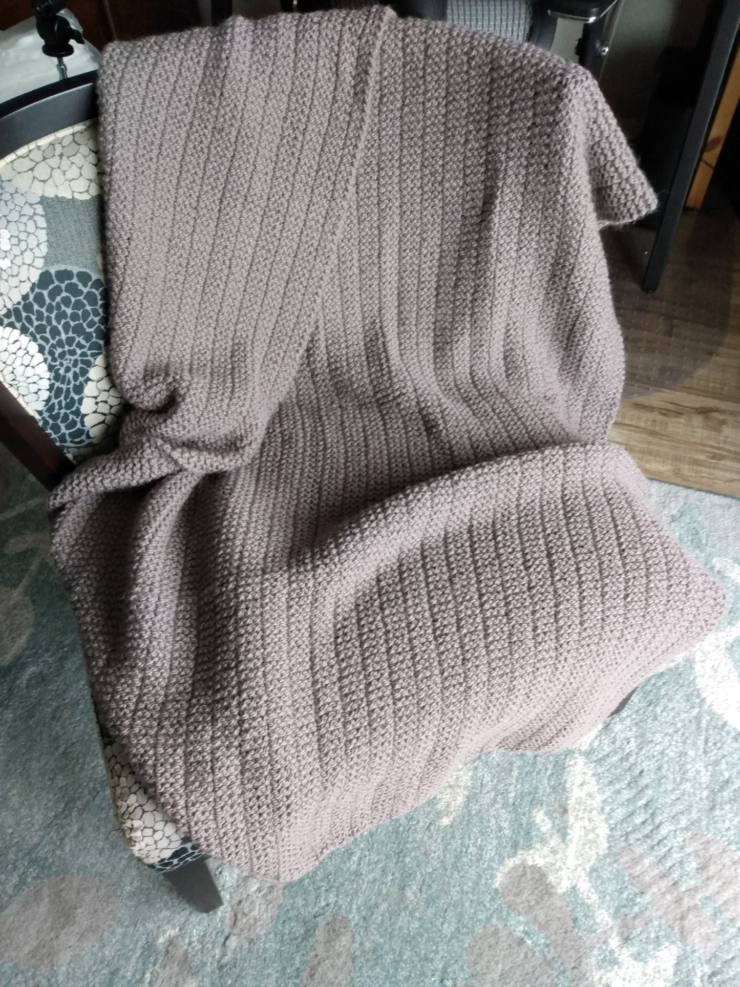 Blanket Hand Knit Alpaca Wool Throw