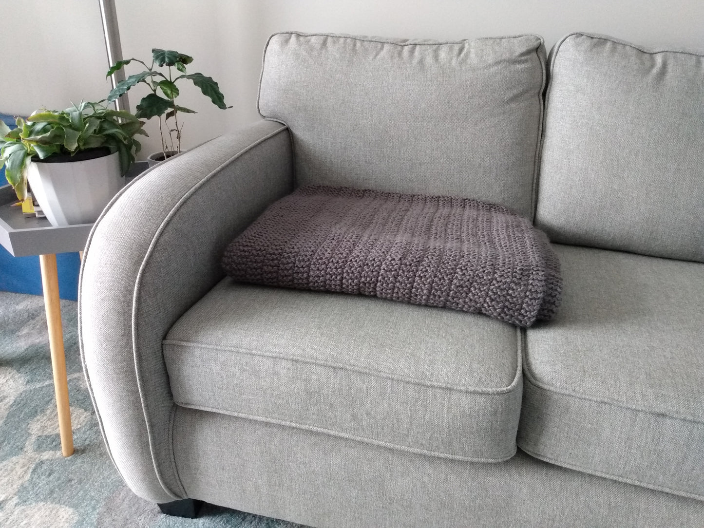 Blanket Hand Knit Alpaca Wool Throw
