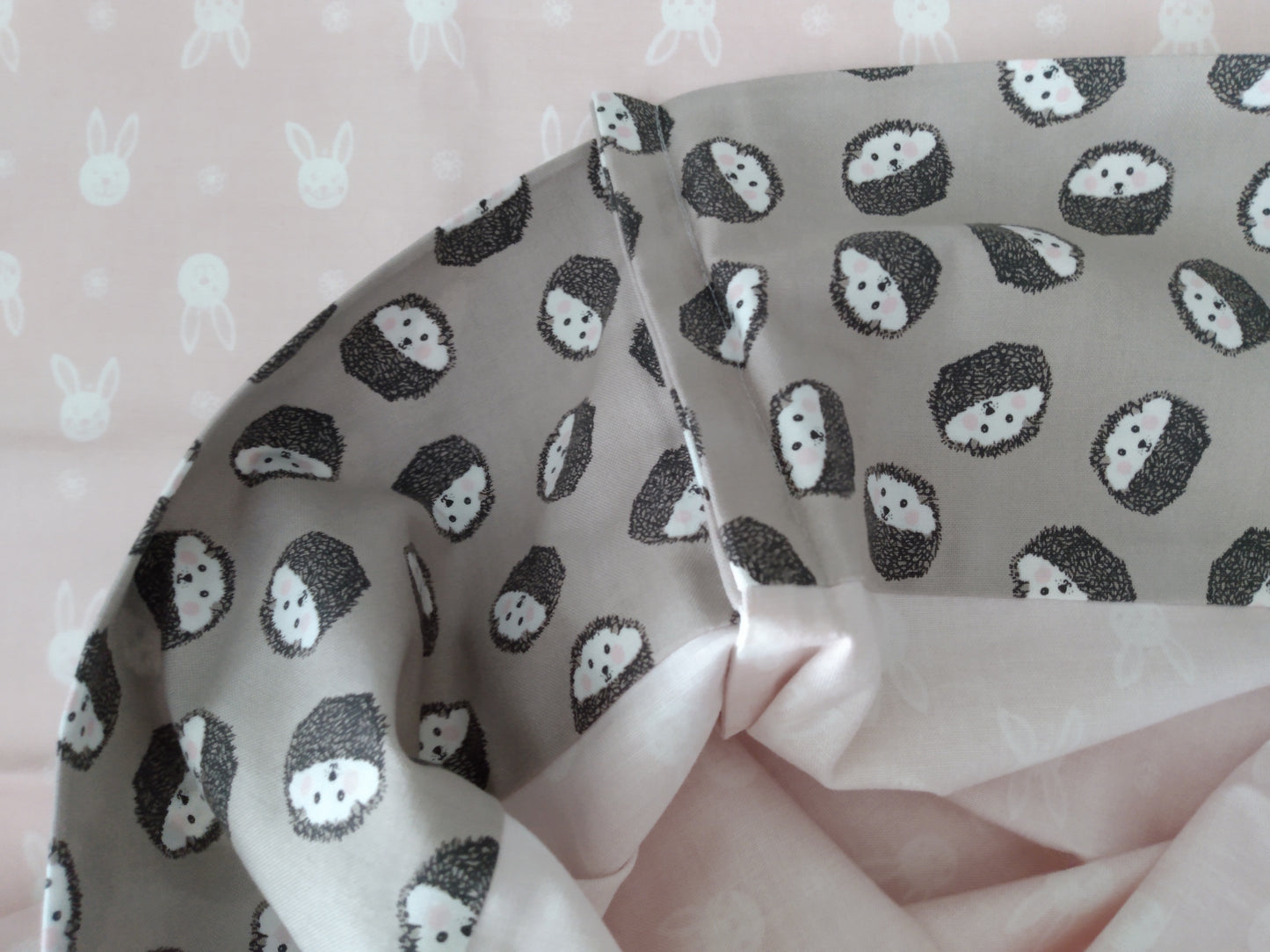 100% Cotton Pillowcase Bunnies Hedgehog 2