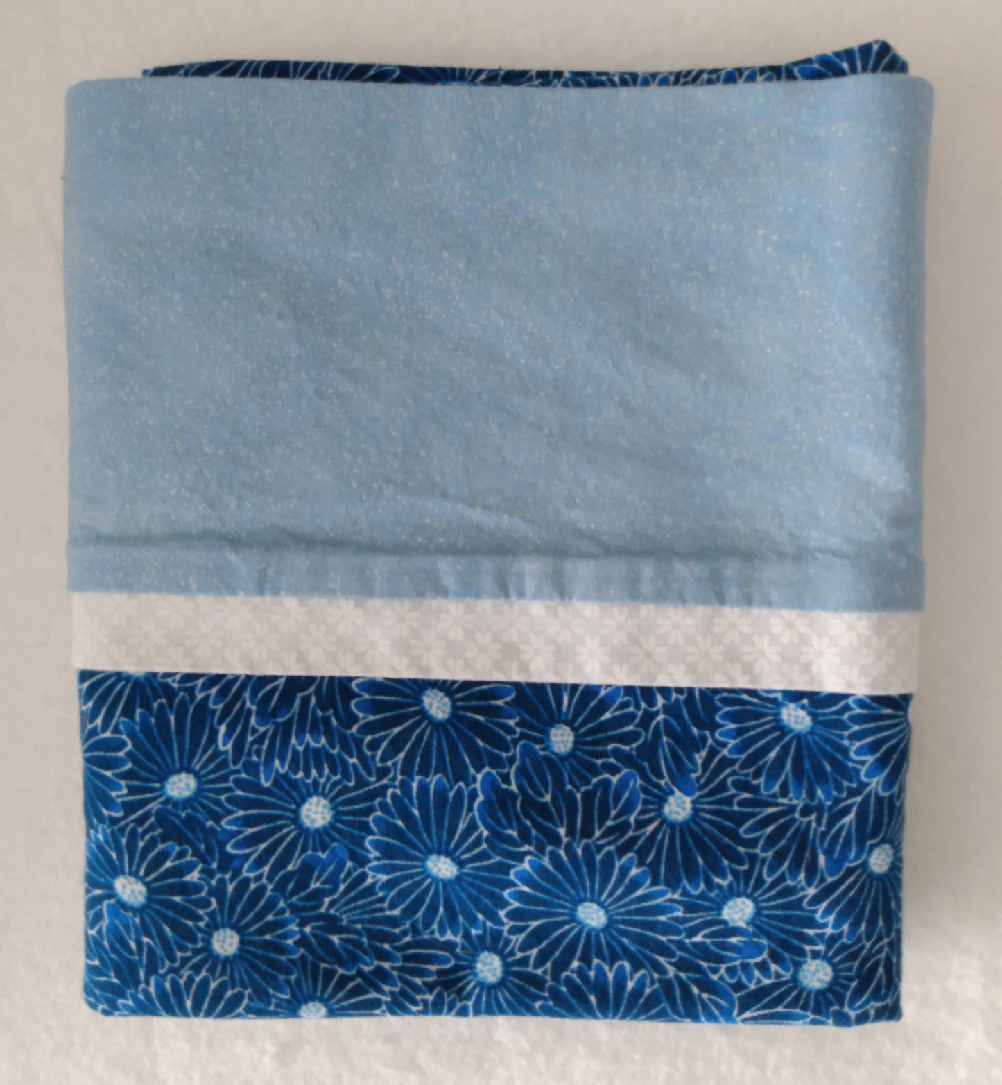 100% Cotton Pillowcase Navy Blue Daisies
