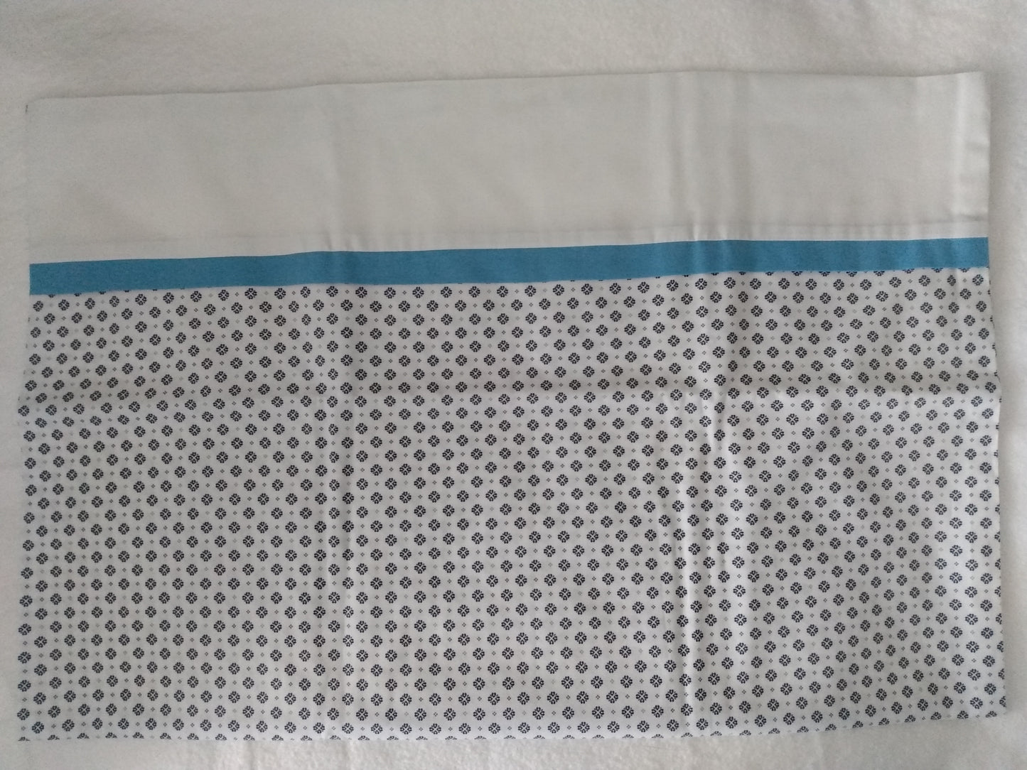 100% Cotton Pillowcase Navy Blue White