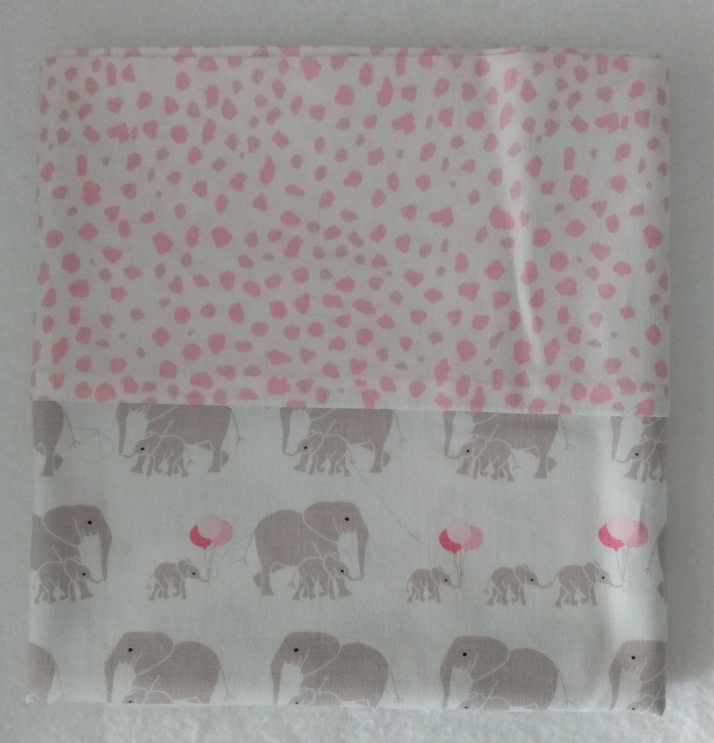 100% Cotton Pillowcase Pink Elephants Pillowcase