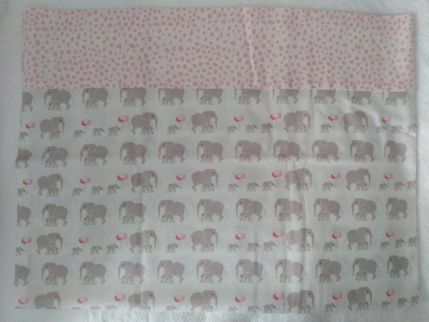 100% Cotton Pillowcase Pink Elephants Pillowcase