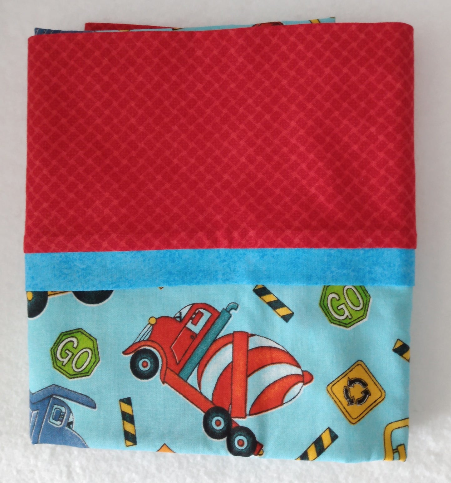 100% Cotton Pillowcase Red Construction