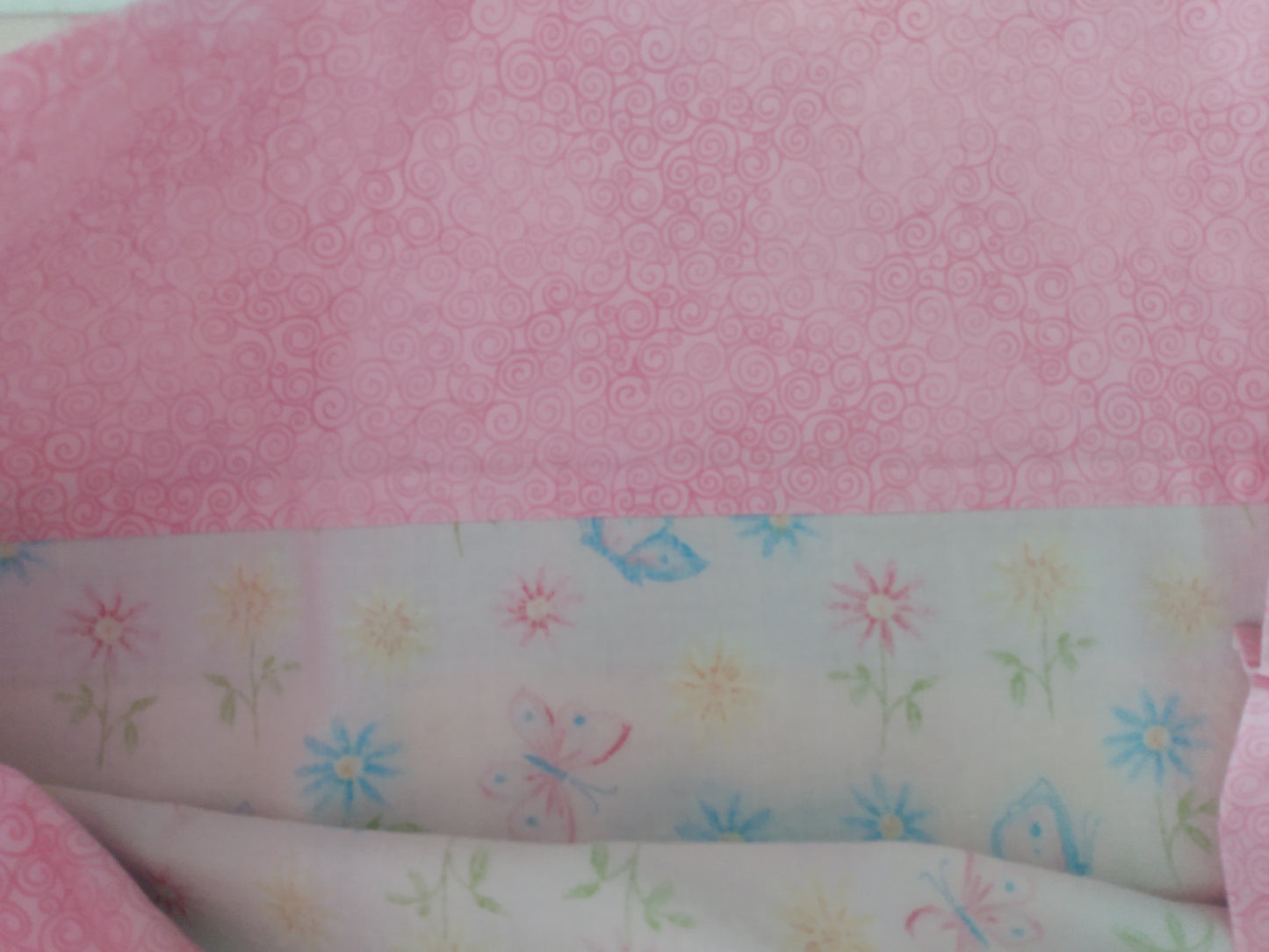100% Cotton Pillowcase Butterflies Flowers Pink
