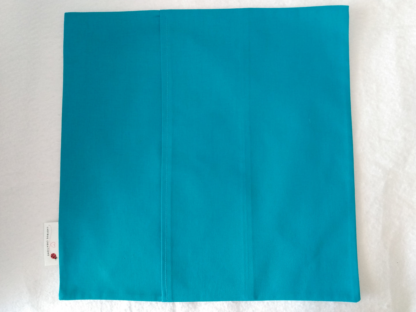 Cushion Cover Floral Teal Cotton