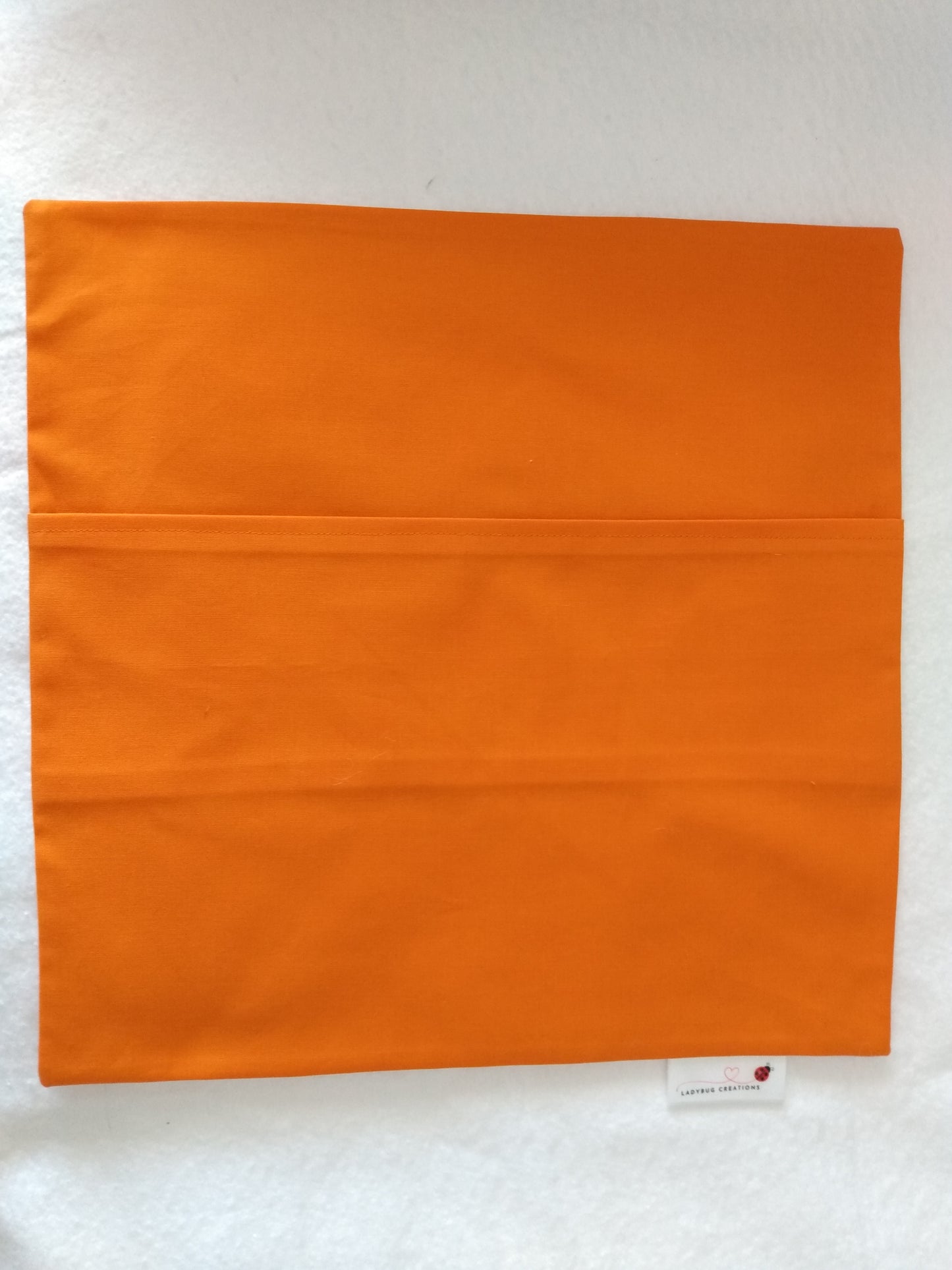 Cushion Cover Floral Orange Cotton