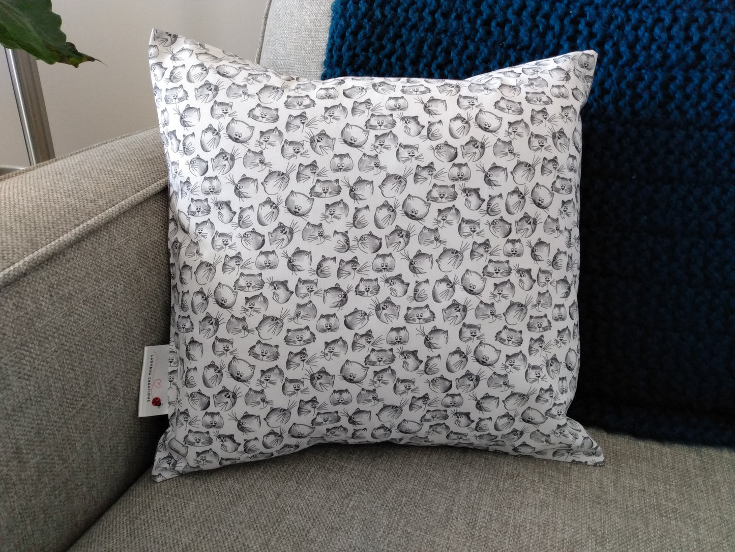 Cushion Cover Curious Cats Cotton