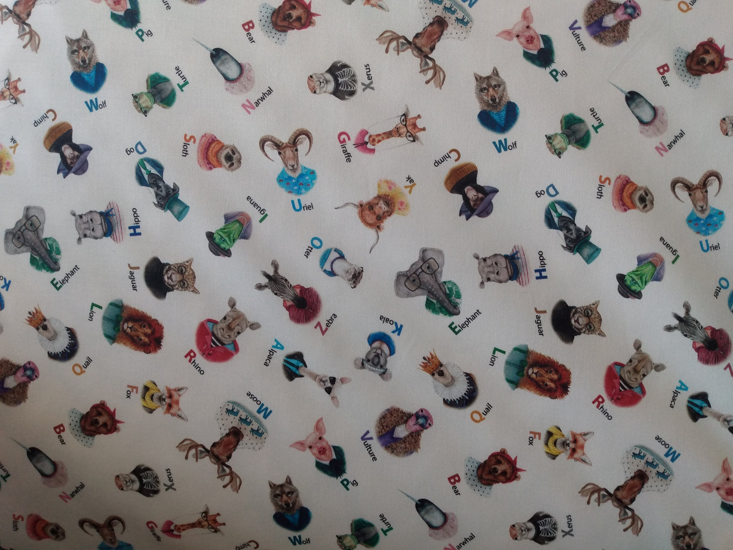 100% Cotton Pillowcase Alphabet Animal 2