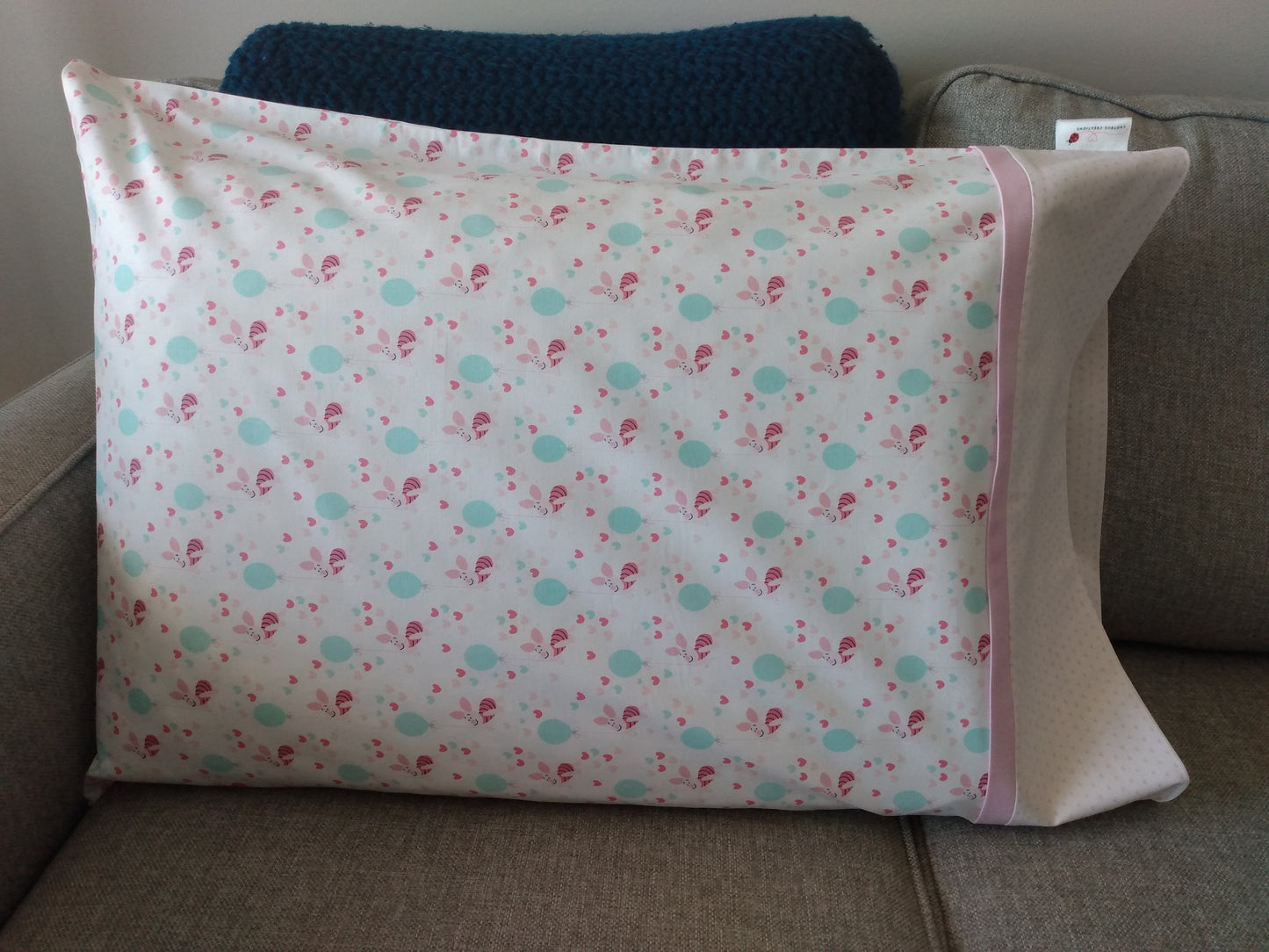 100% Cotton Pillowcase Piglet Balloons