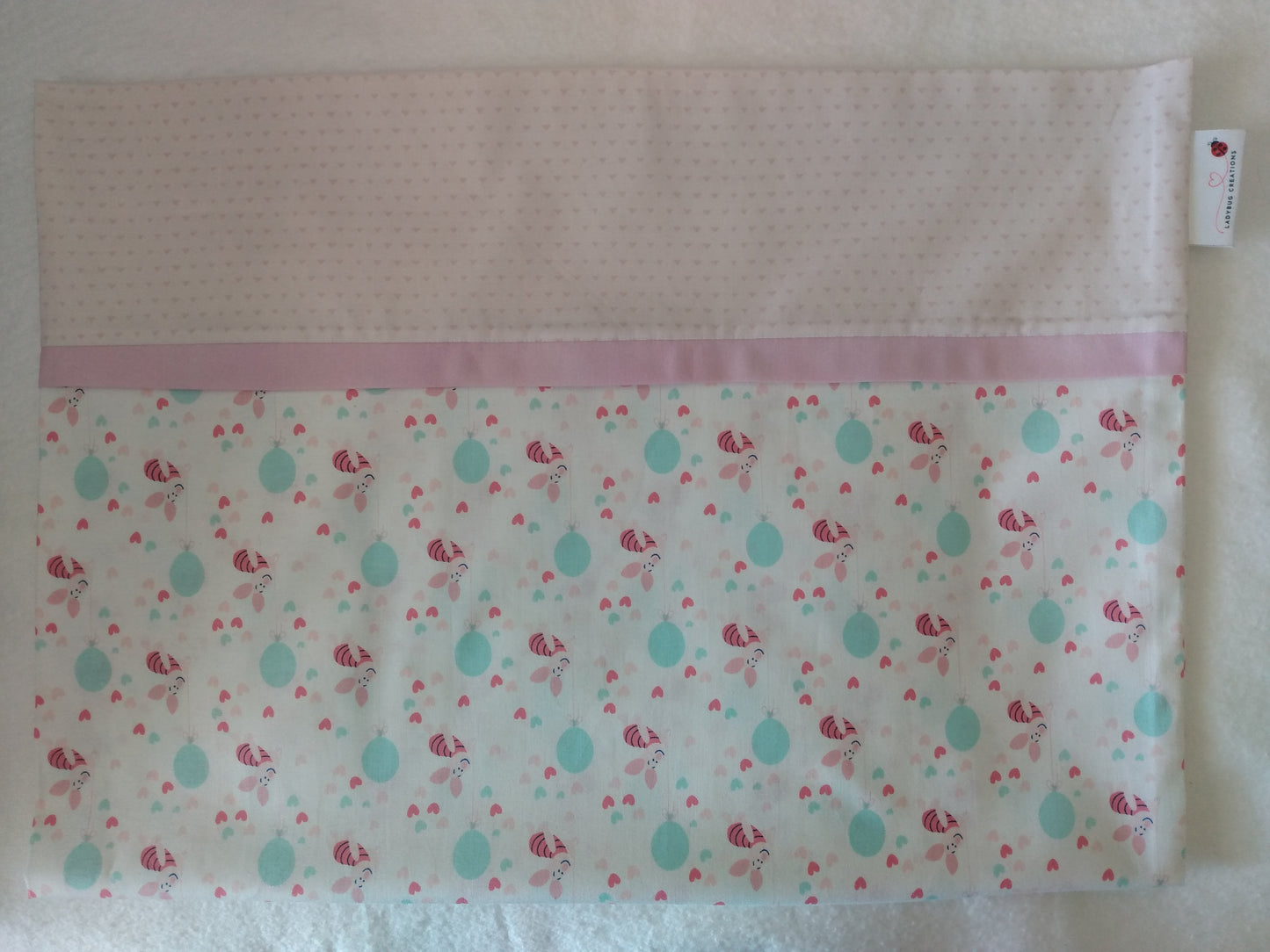 100% Cotton Pillowcase Piglet Balloons