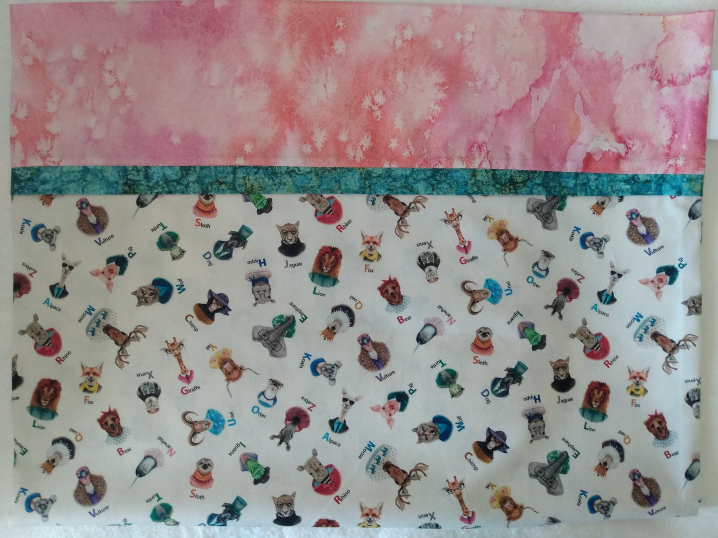 100% Cotton Pillowcase Alphabet Animal 2