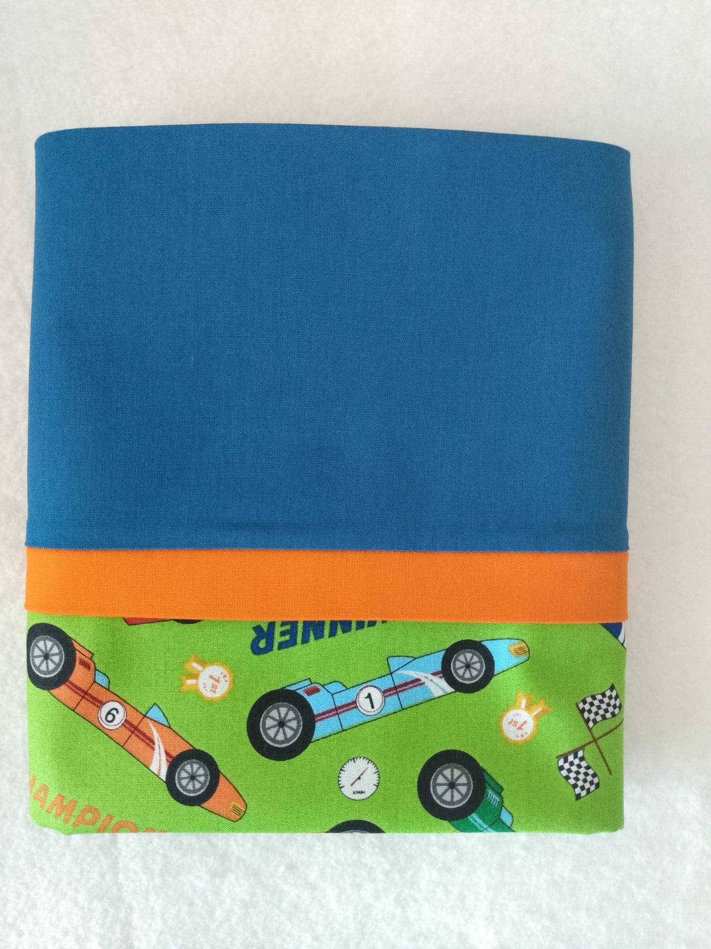 100% Cotton Pillowcase Bold Racing Green Blue Orange